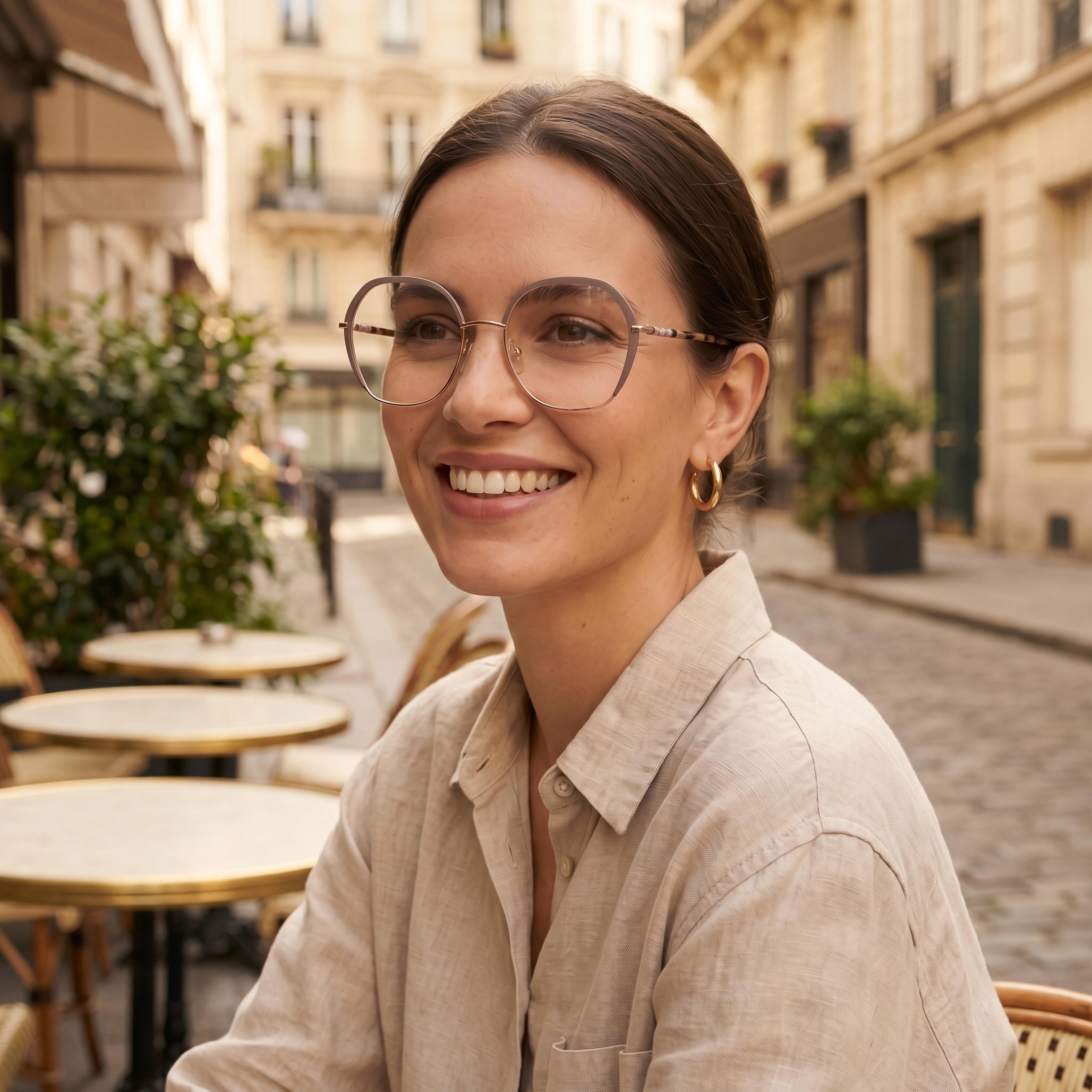 Carolina Herrera Modern Women's Gold Lilac Alloy Steel Eyeglasses 52mm Lens, 19mm Bridge, 145mm Temple, Photo 5