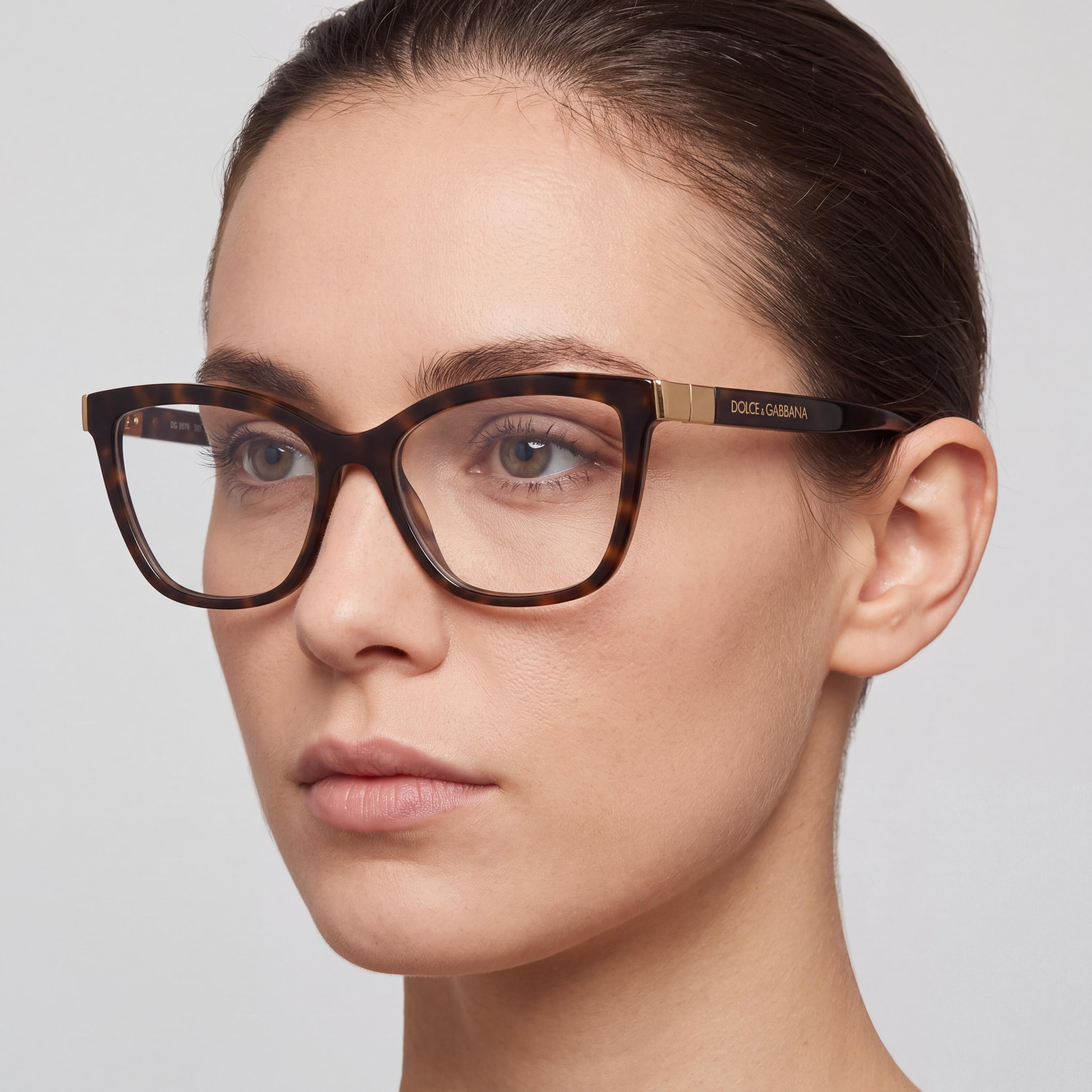 Dolce & Gabbana Dg 5076 Women's Tortoise Plastic Cat-Eye Eyeglasses 53mm, Photo 3