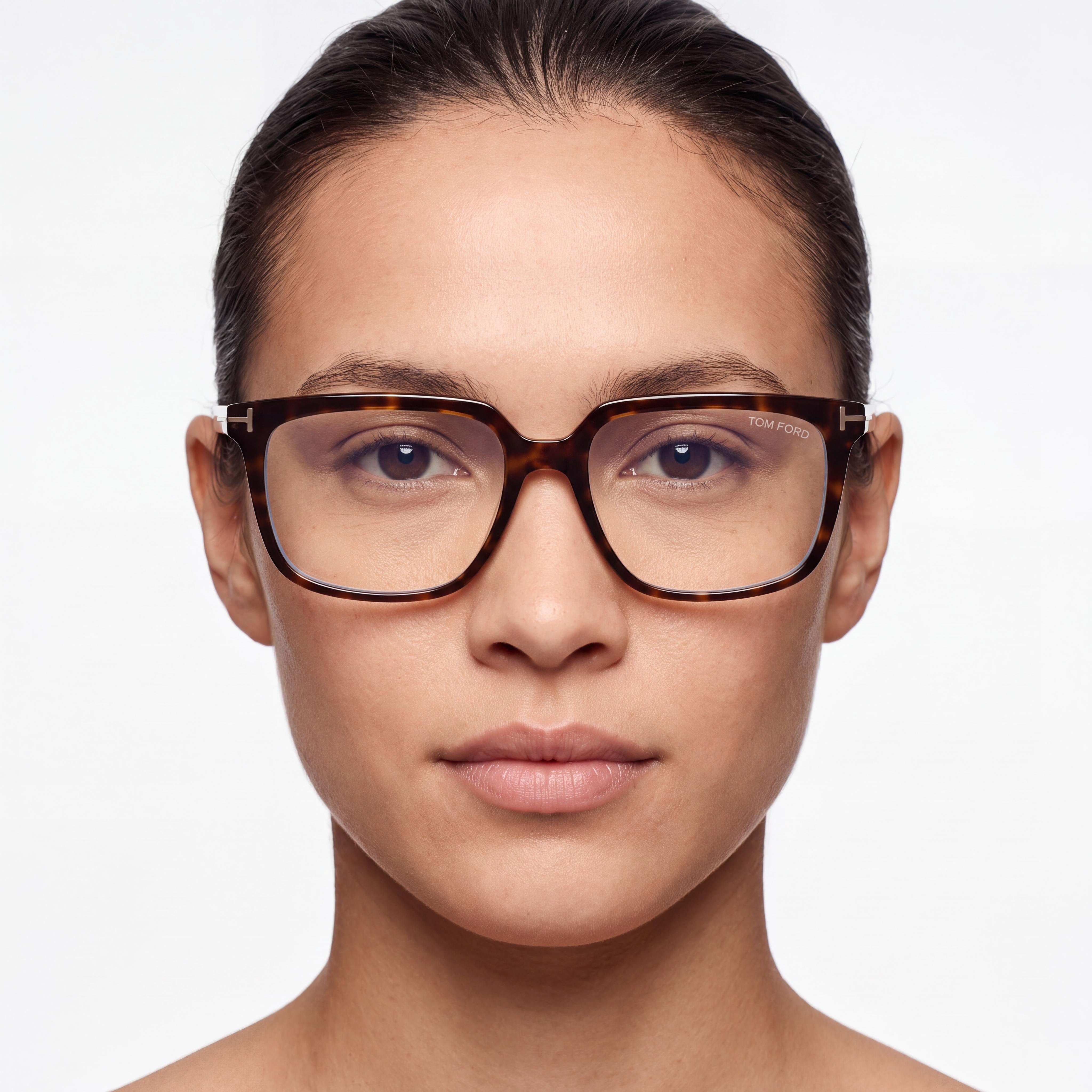 Tom Ford Ft6039-b Unisex Dark Havana Frame, Black Non- Polycarbonate Lenses 54mm, Photo 3