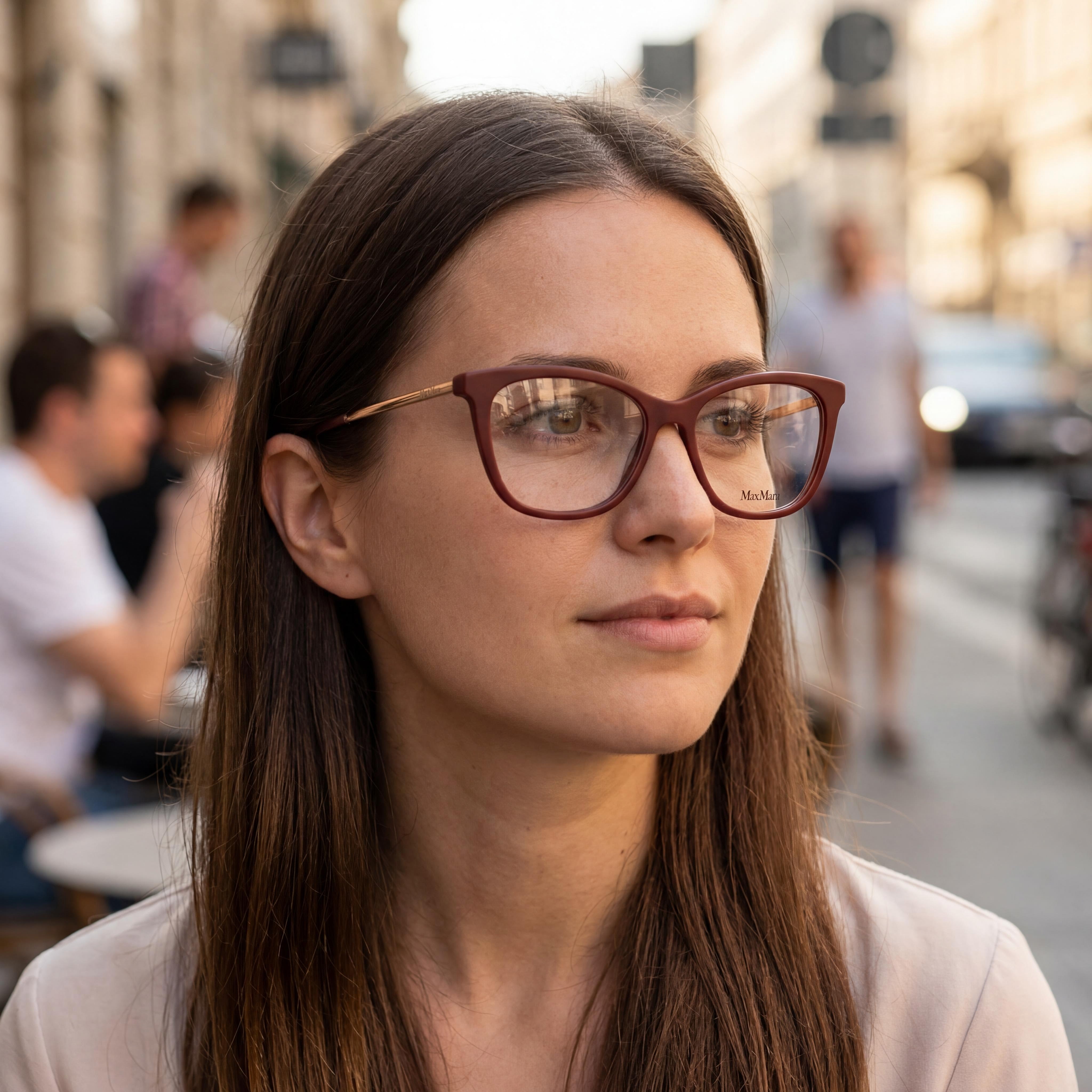 MaxMara Mm5009 Women's Red Acetate Eyeglasses Frame 54-14-140, Photo 6