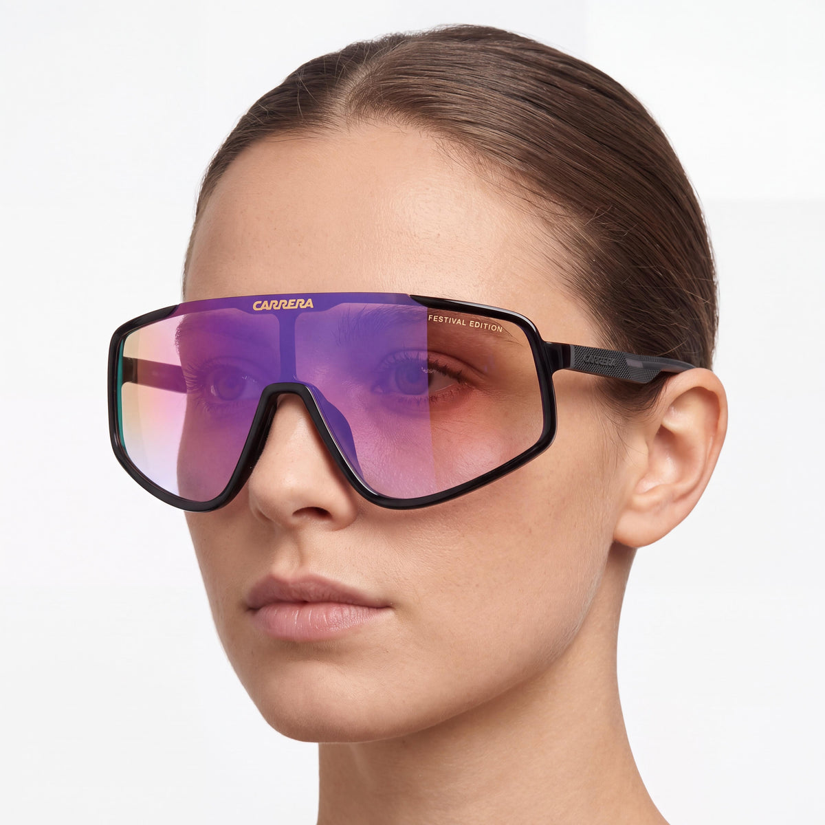 Carrera 4017/S Women's Plastic Frame Sunglasses Black Multilayer Violet UV Protection Non-Polarized 99mm, Photo 5