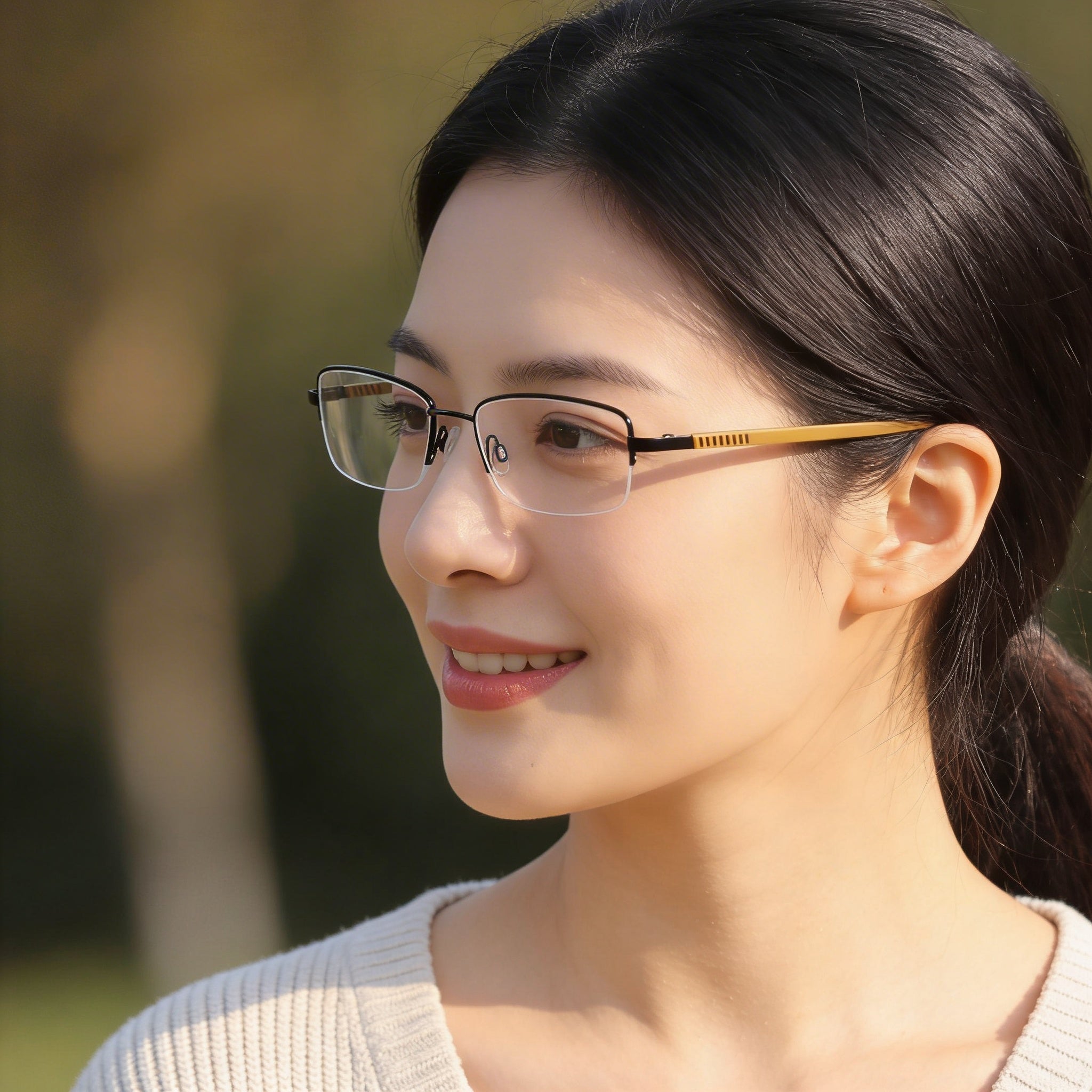 Gafas Flexon H6079 de metal para mujer, lentes, negro satinado; lentes 52mm, puente 19mm, patilla 145mm, Photo 4