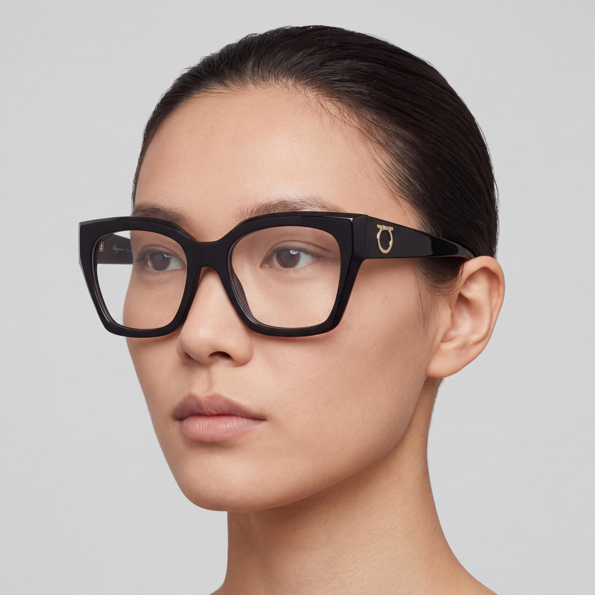 Salvatore Ferragamo Unisex Eyewear with Black White Injected Acetate Frame and Multicoloured Lenses 53mm, Photo 4