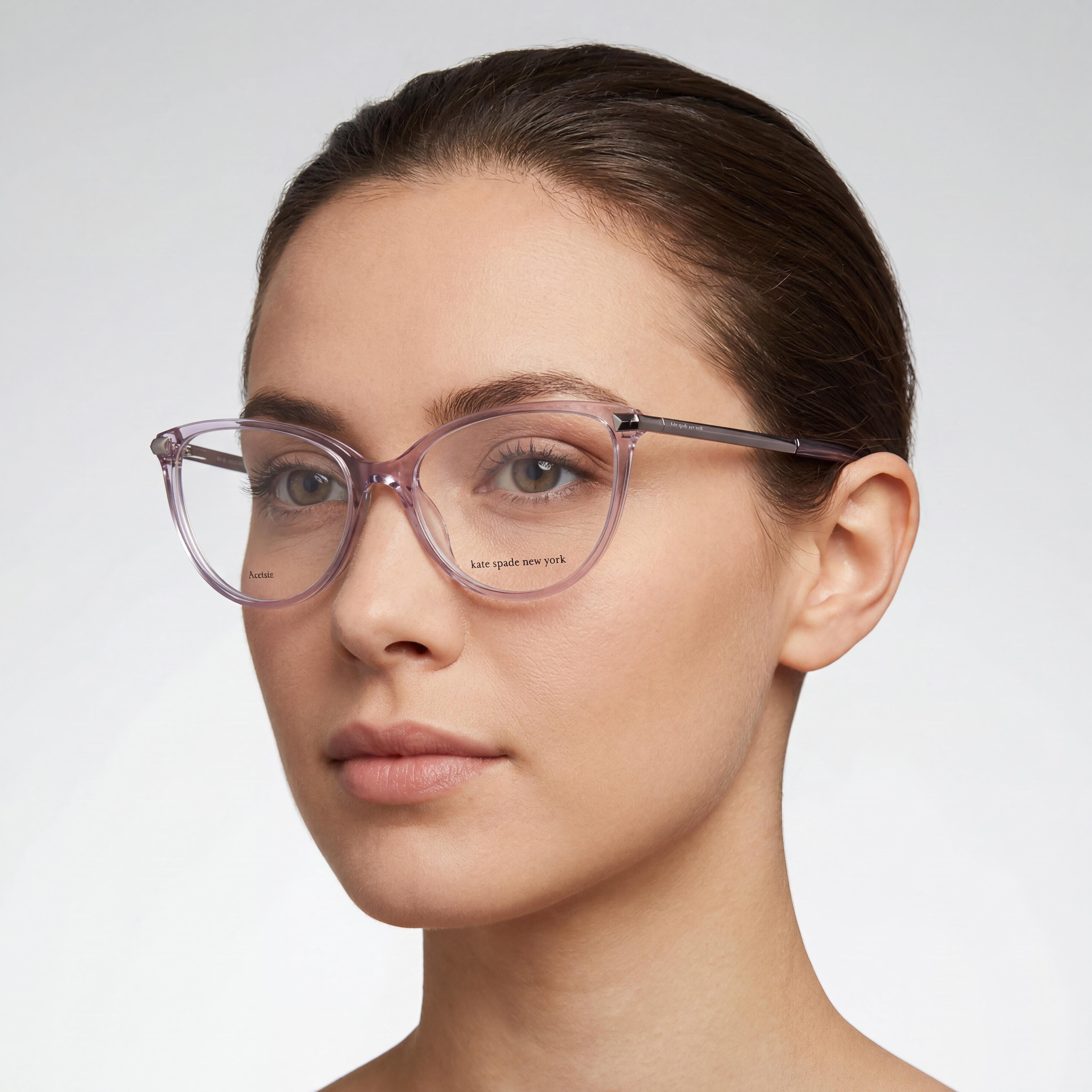 kate spade new york Modern Women's Sunglasses with Lilac Plastic Frame and Polycarbonate Polarized Lenses 54mm, Photo 4