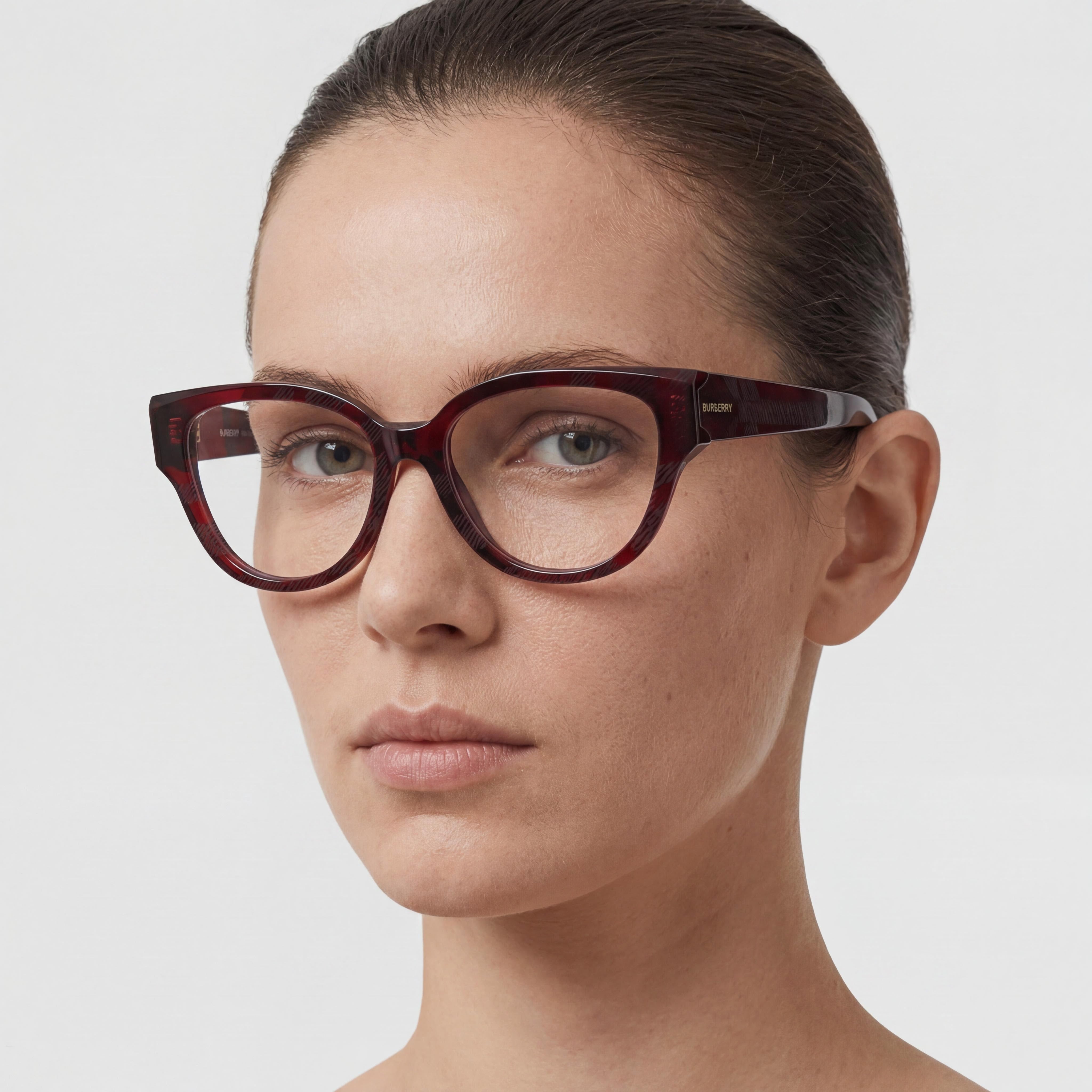 BURBERRY 0BE2421 Calibre 51 Authentic Classic Style Eyewear with Red Frame, Designed for Unisex Wearers, Photo 4