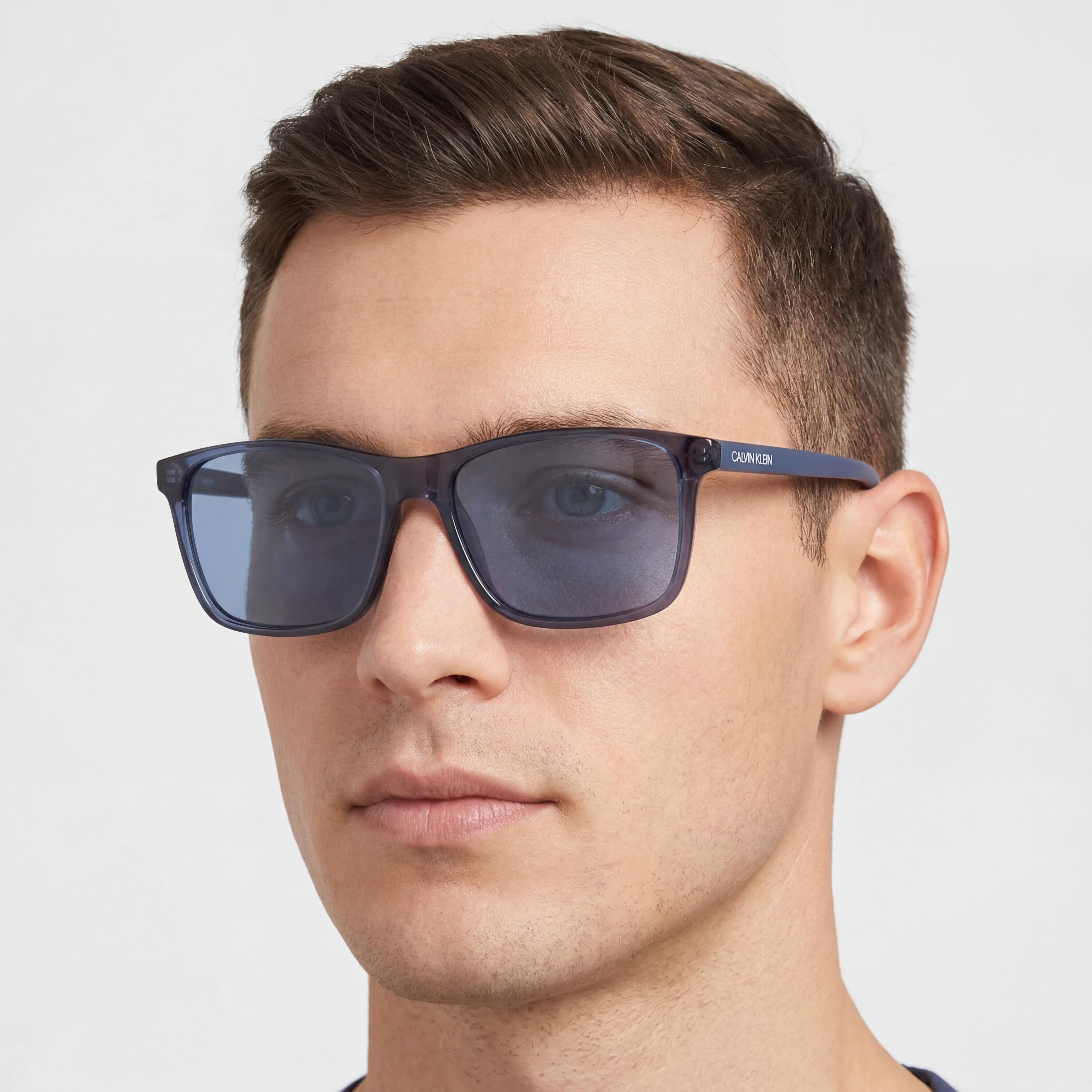 Calvin Klein CK19568S-410 Crystal Navy Sunglasses for Men, 58mm, Photo 4
