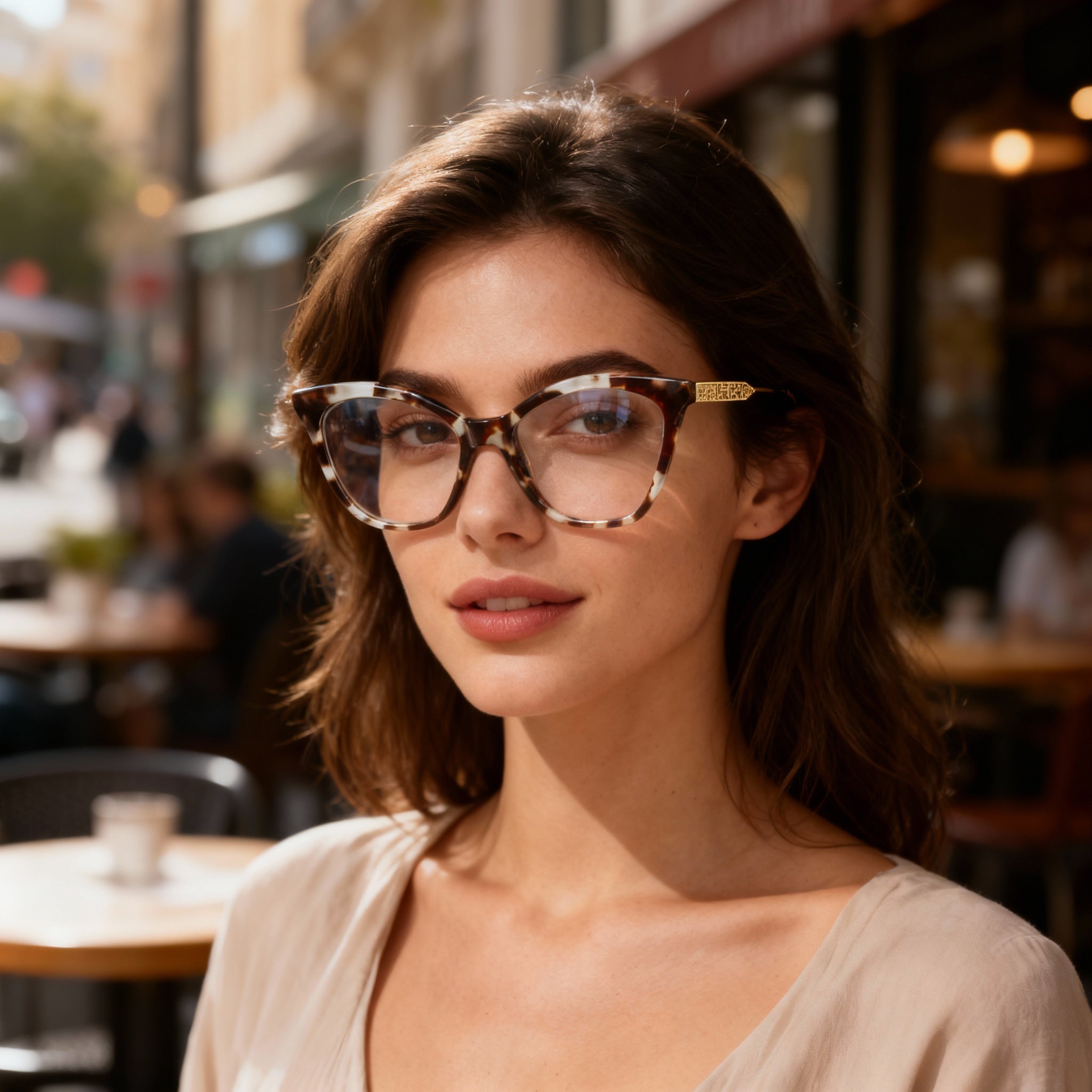 Longchamp LO2692 Unisex Casual Butterfly Plastic Eyeglasses, Havana Aqua Frame, 54mm Polycarbonate Non-polarized Lenses, Photo 6