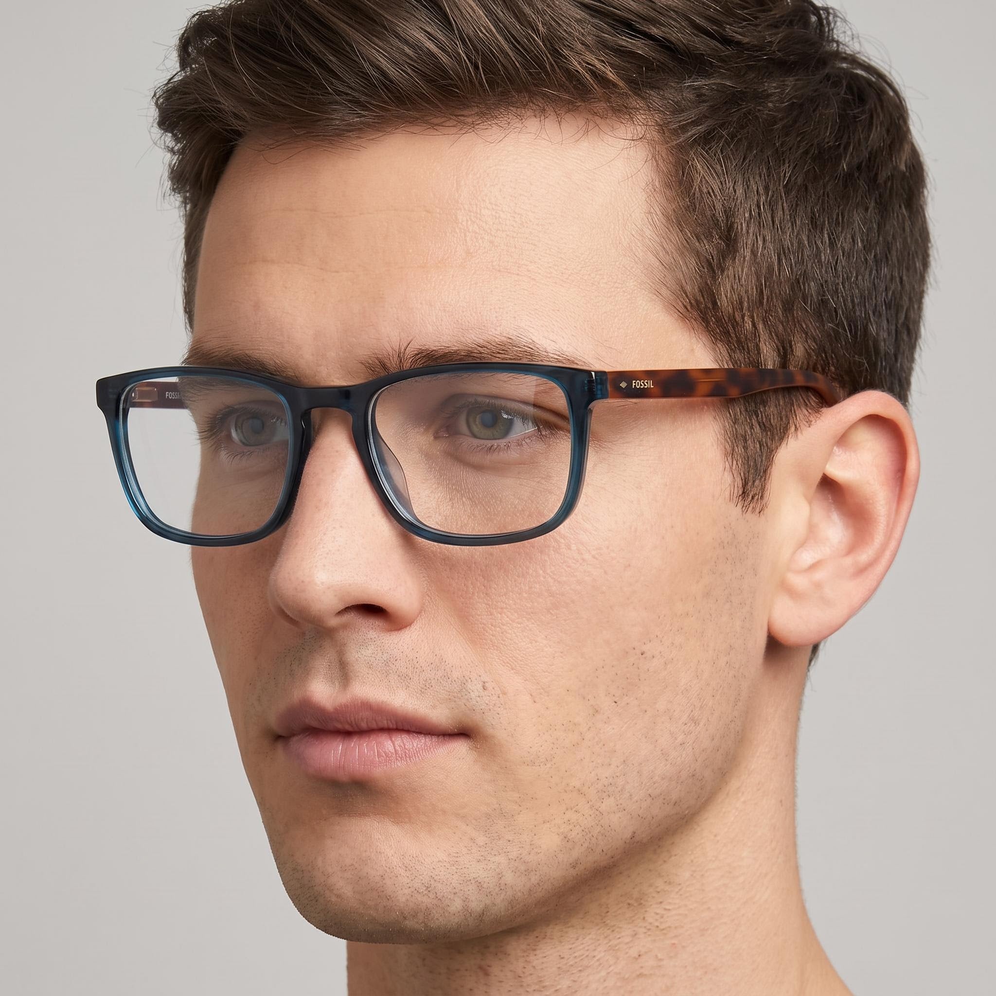 Montura de Gafas Plásticas para Hombre Fossil Fos 7160 con Ancho de Lente 51mm, Ancho de Puente 19mm, Largo de Patilla 145mm, Photo 3