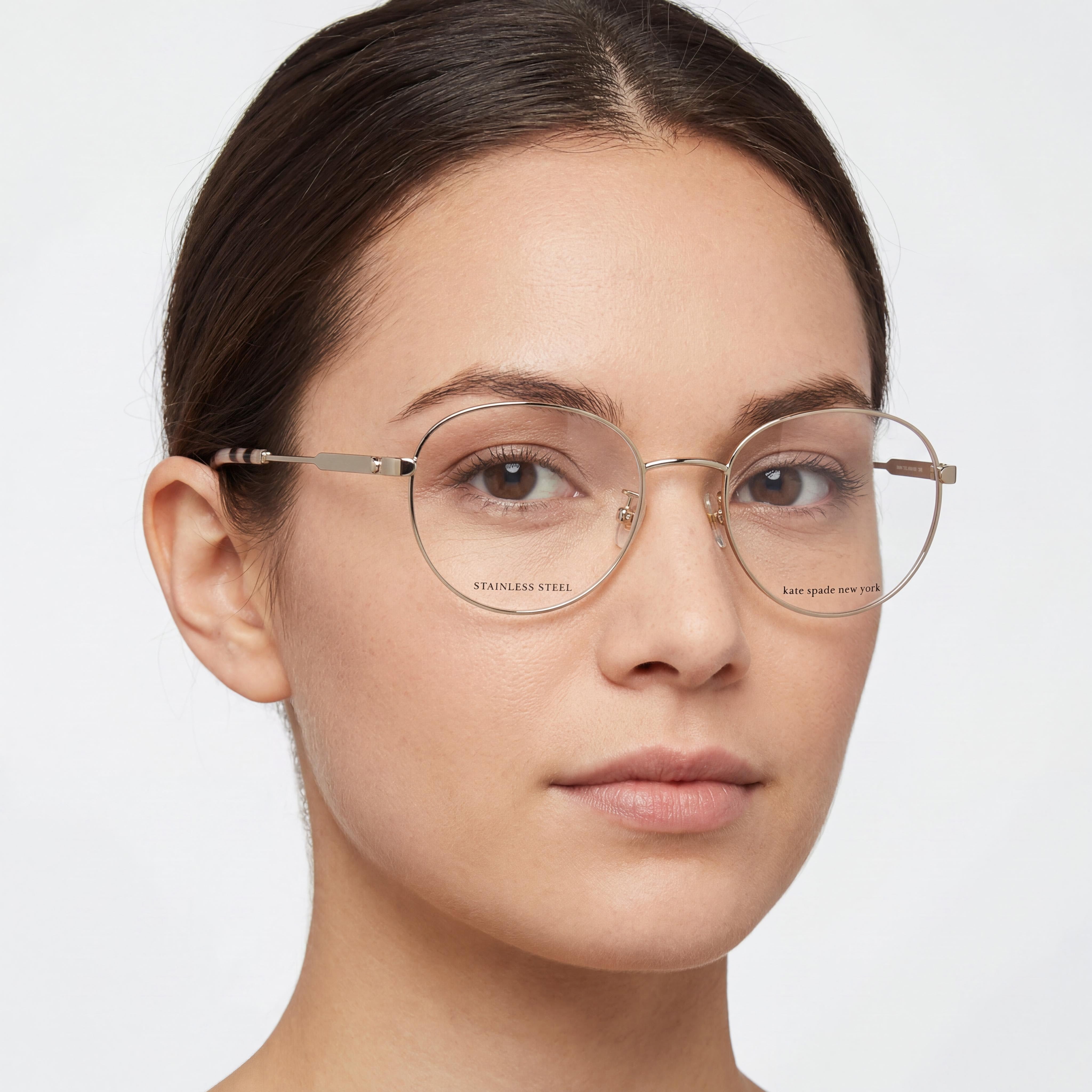 kate spade new york Jalisia/F Women's Gold Havana Pink Stainless Steel Frame Sunglasses 52mm, Photo 4