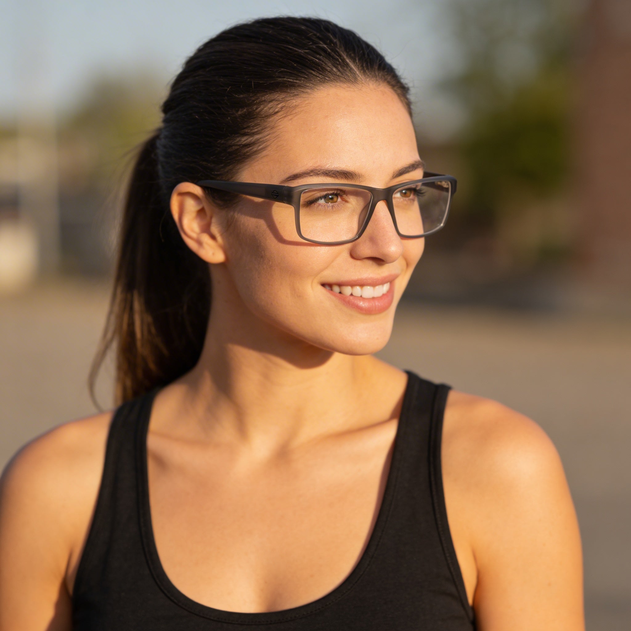 Gafas de sol Harley-Davidson HD0982 unisex, montura oftálmica inyectada gris, lentes de policarbonato transparente polarizadas, 58 mm, Photo 4