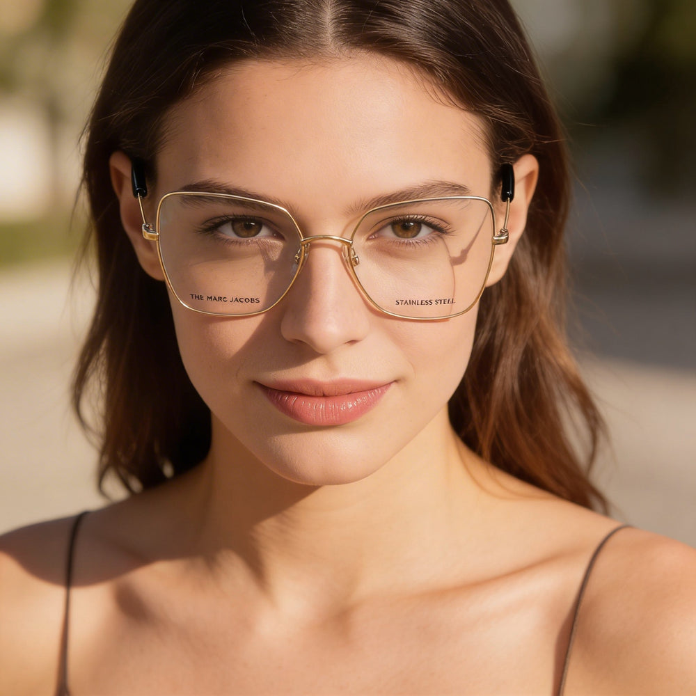 Marc Jacobs MARC 5910 Women's Butterfly Shape Gold Stainless Steel Frame Optical Eyeglasses 57mm