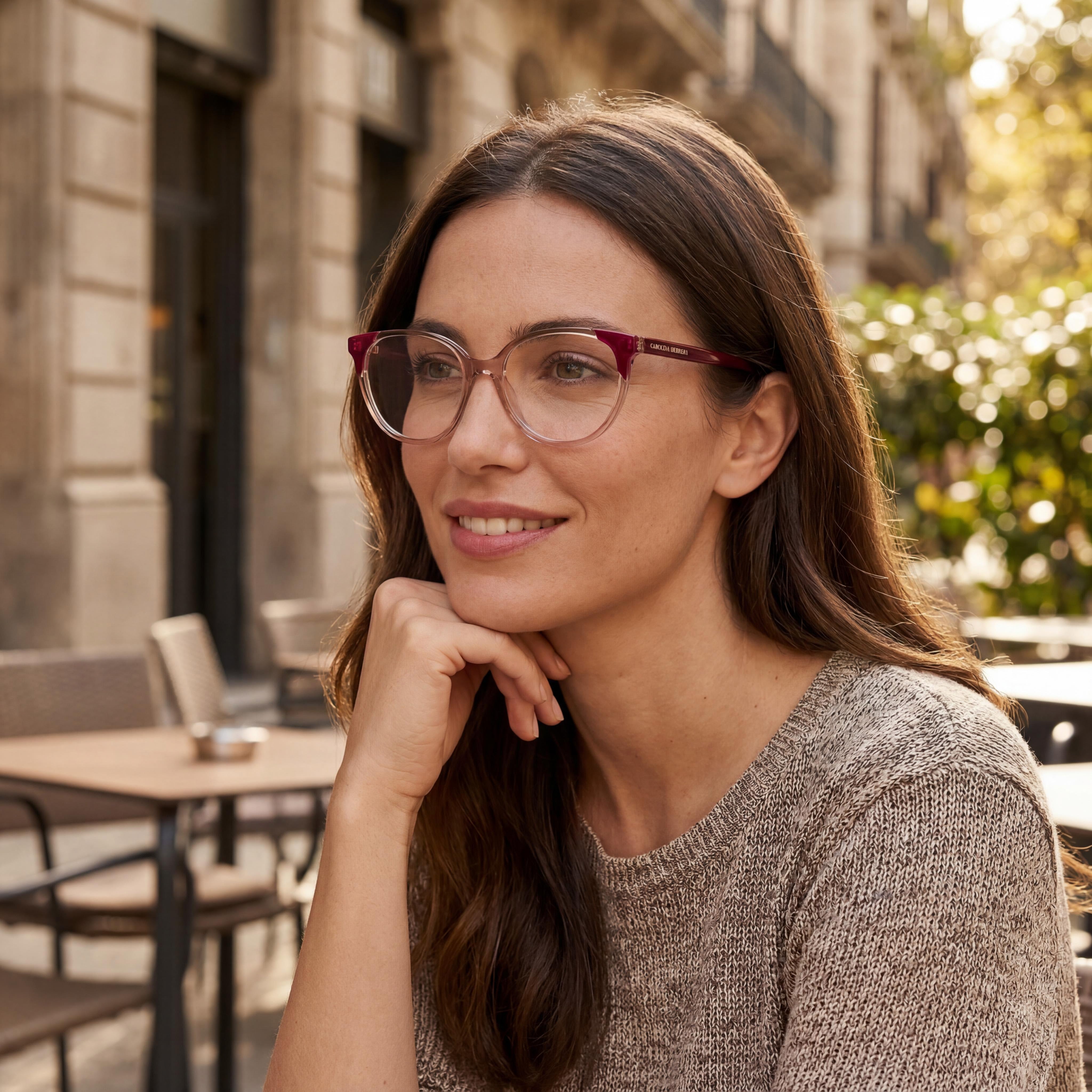 Carolina Herrera Gafas Rosadas Modernas para Mujer Puente 16mm Varilla 145mm, Photo 6