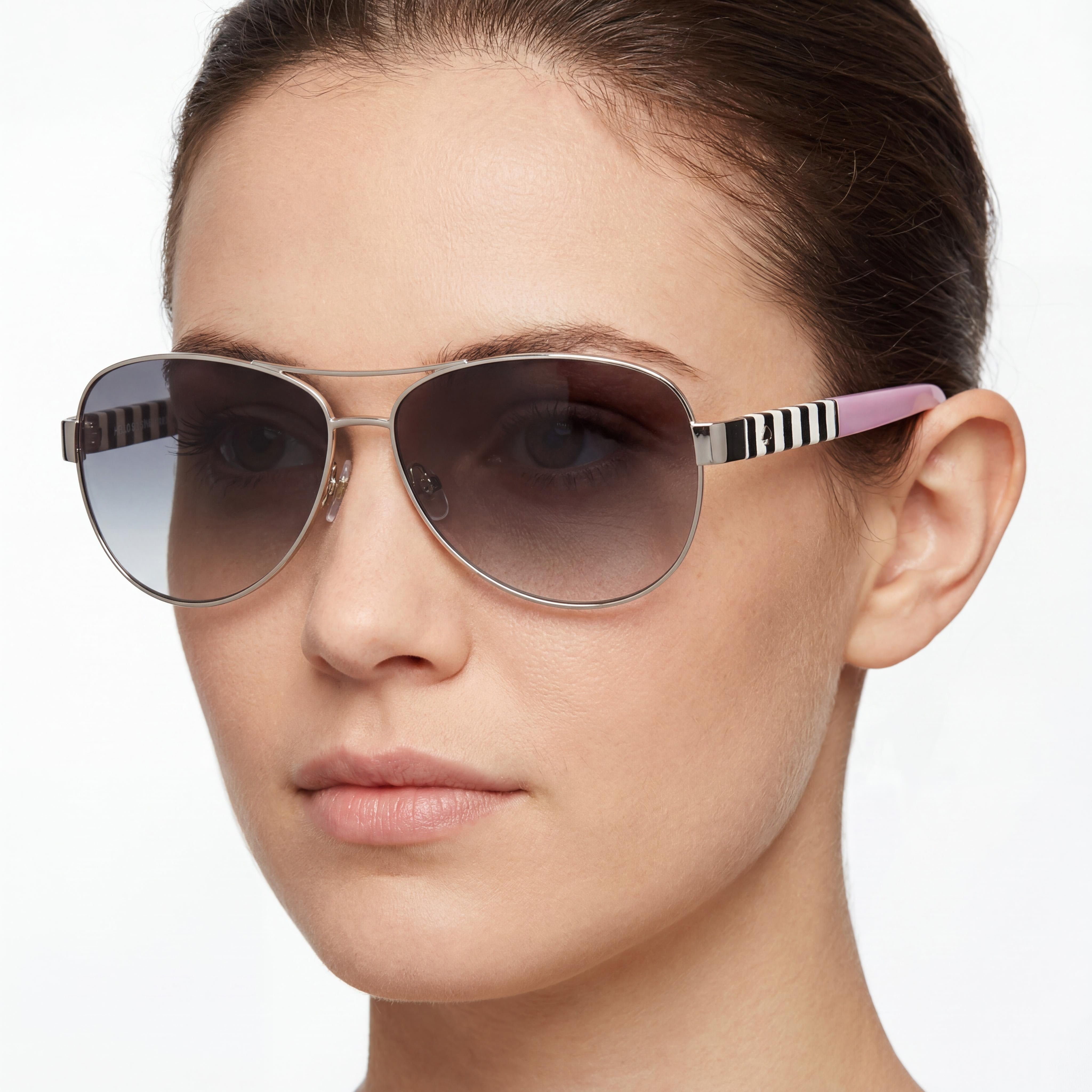 kate spade new york Dalia/S Us Pilot Women's Silver & Gray Gradient Plastic UV Protection Sunglasses 58mm, Photo 4