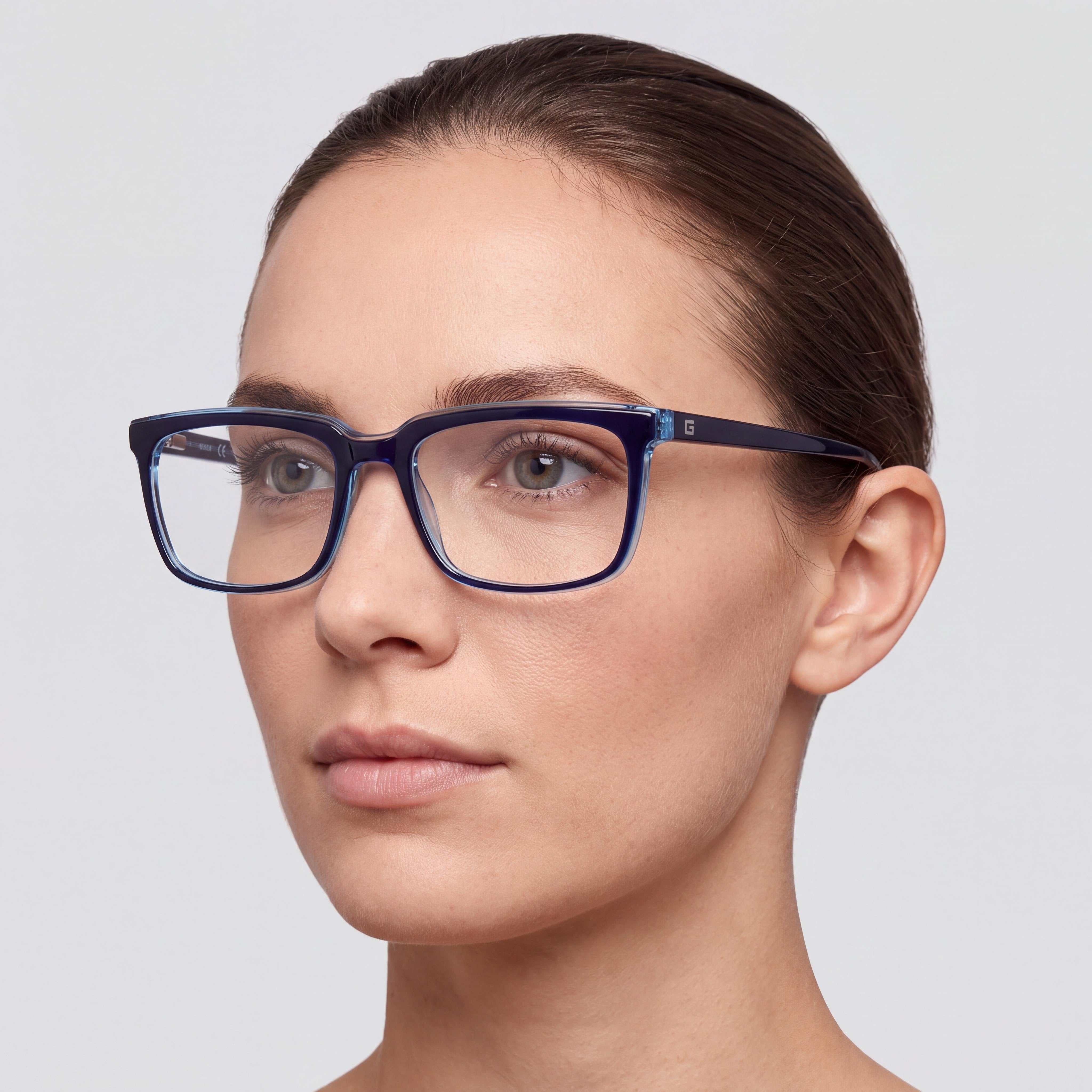 GUESS Gu50063 Women's Blue Monocolor Plastic Eyewear 54mm, Photo 4