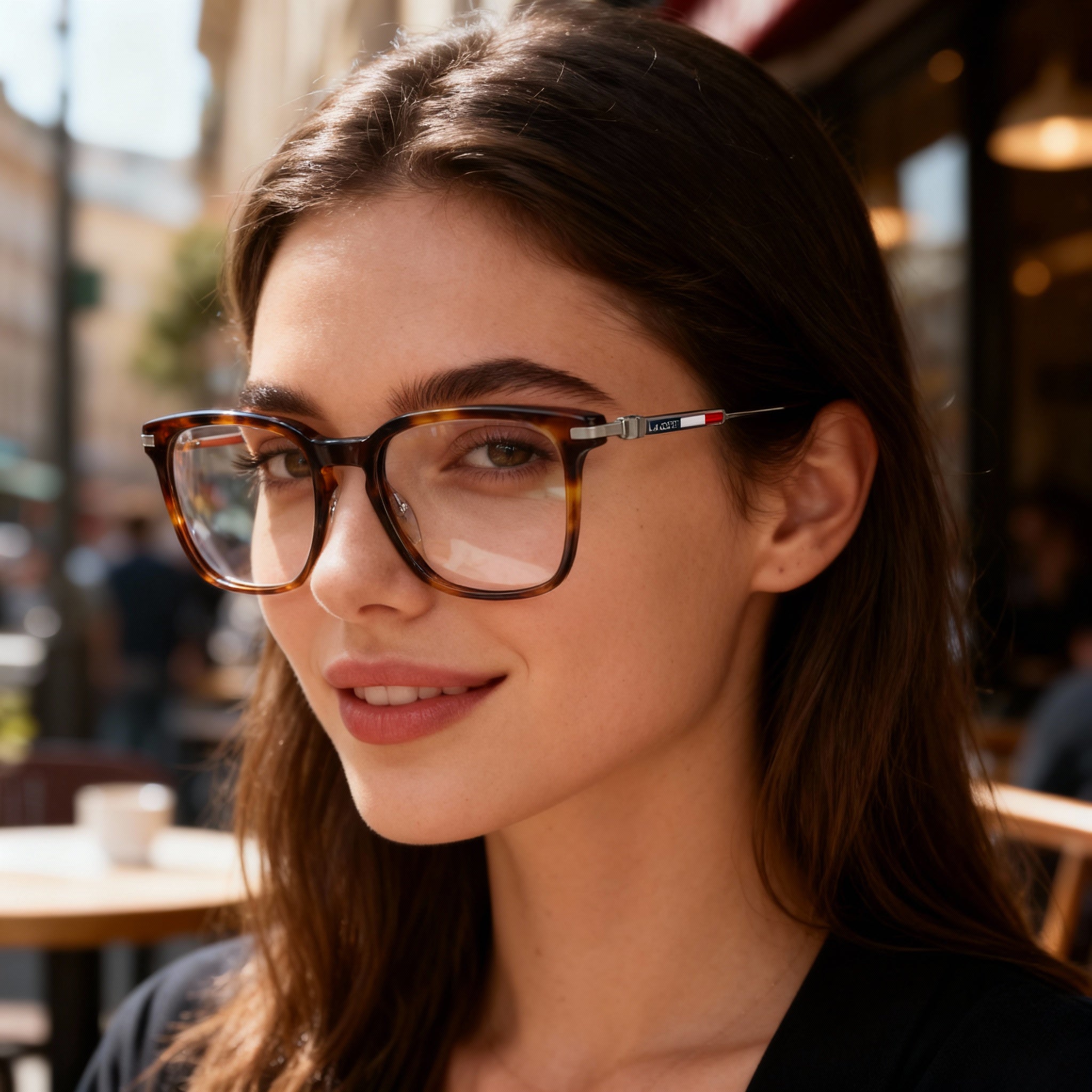 Lacoste Modern L2603ND Unisex Acetate Frame Havana Non-Polarized Polycarbonate Lens 100% UV Protection Sunglasses 54mm, Photo 4