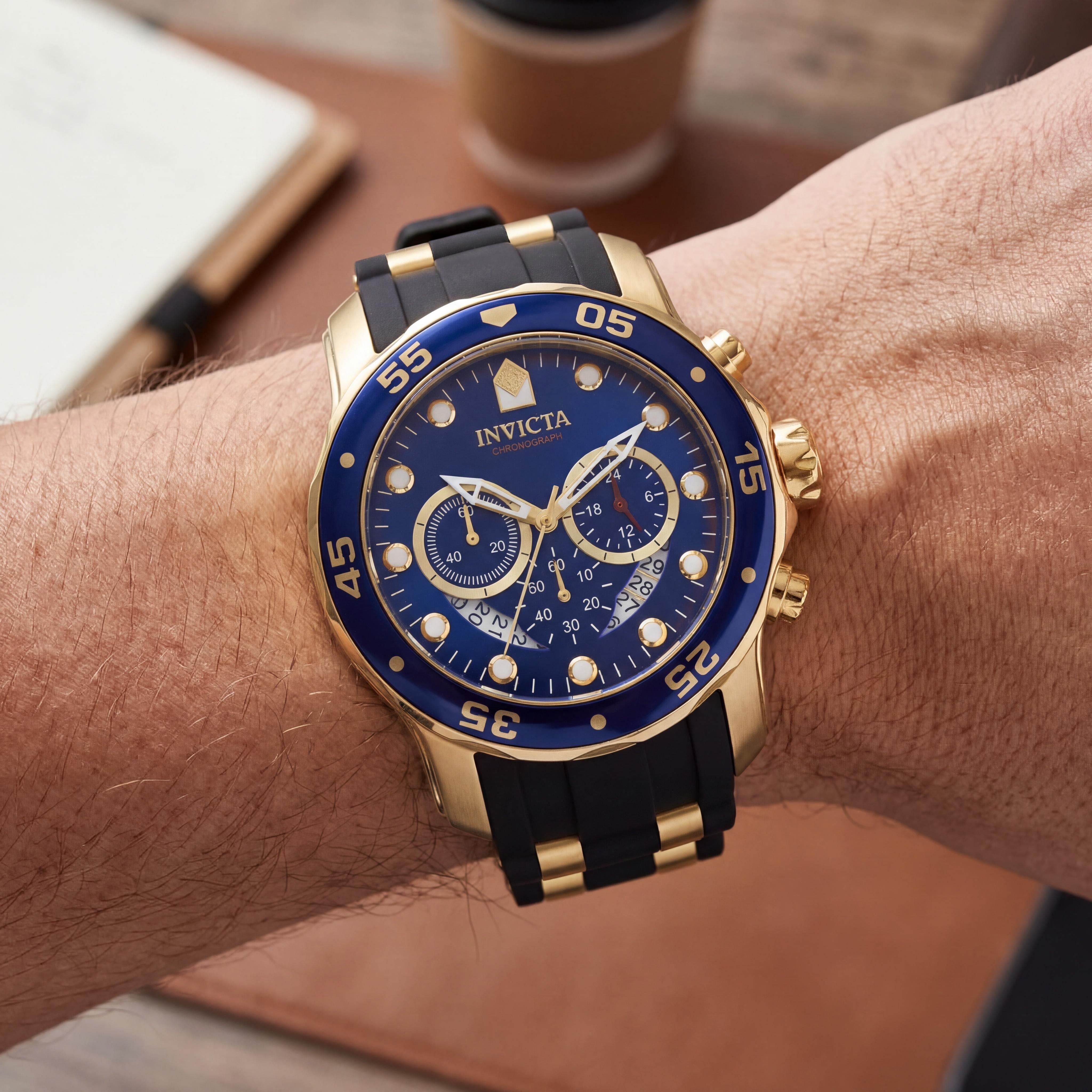 Reloj cronógrafo unisex Invicta 6983, esfera azul de acero inoxidable de 48 mm, Photo 3