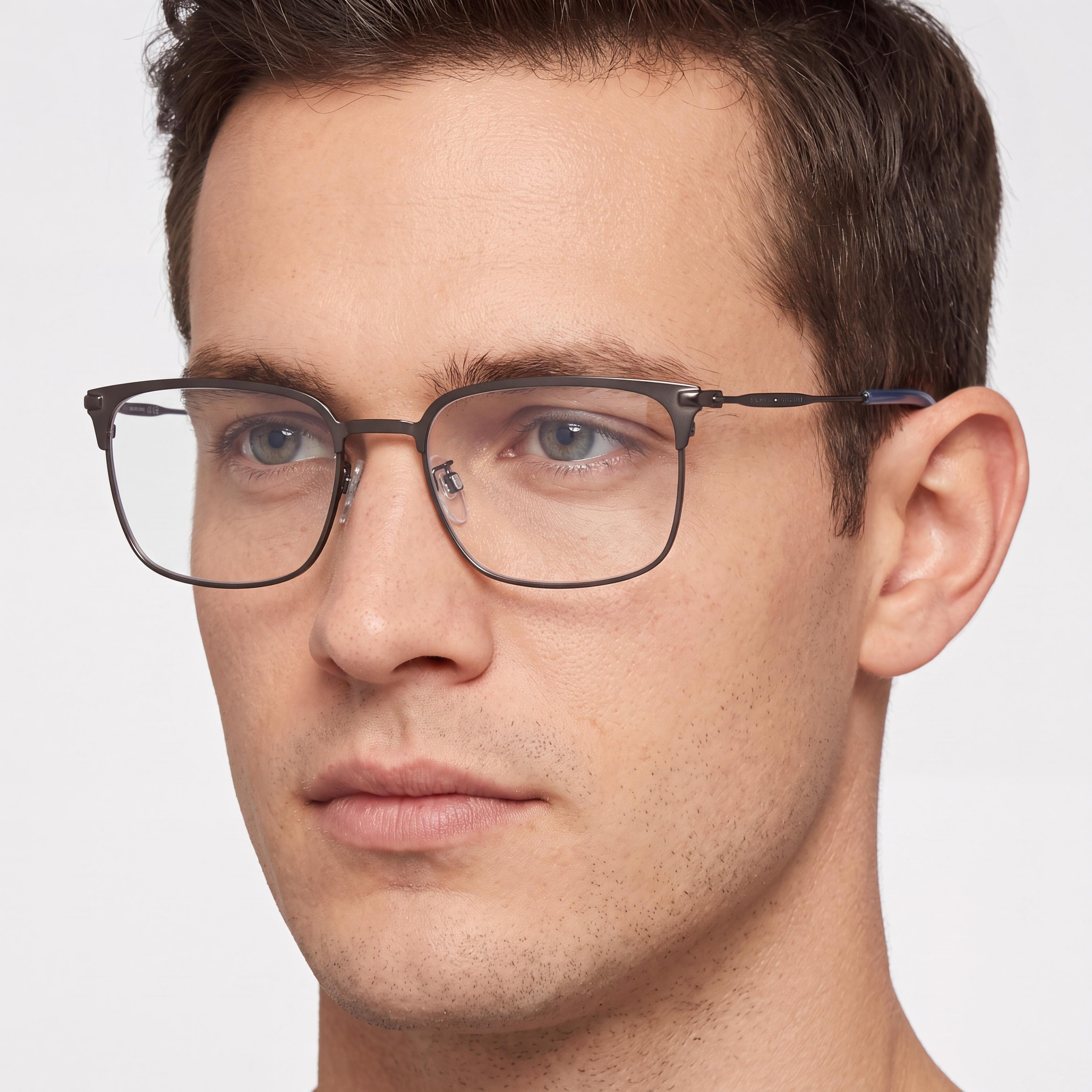 Tommy Hilfiger Modern Unisex Stainless Steel Frame Matte Ruthenium Black with Polycarbonate Lenses 54mm, Photo 4