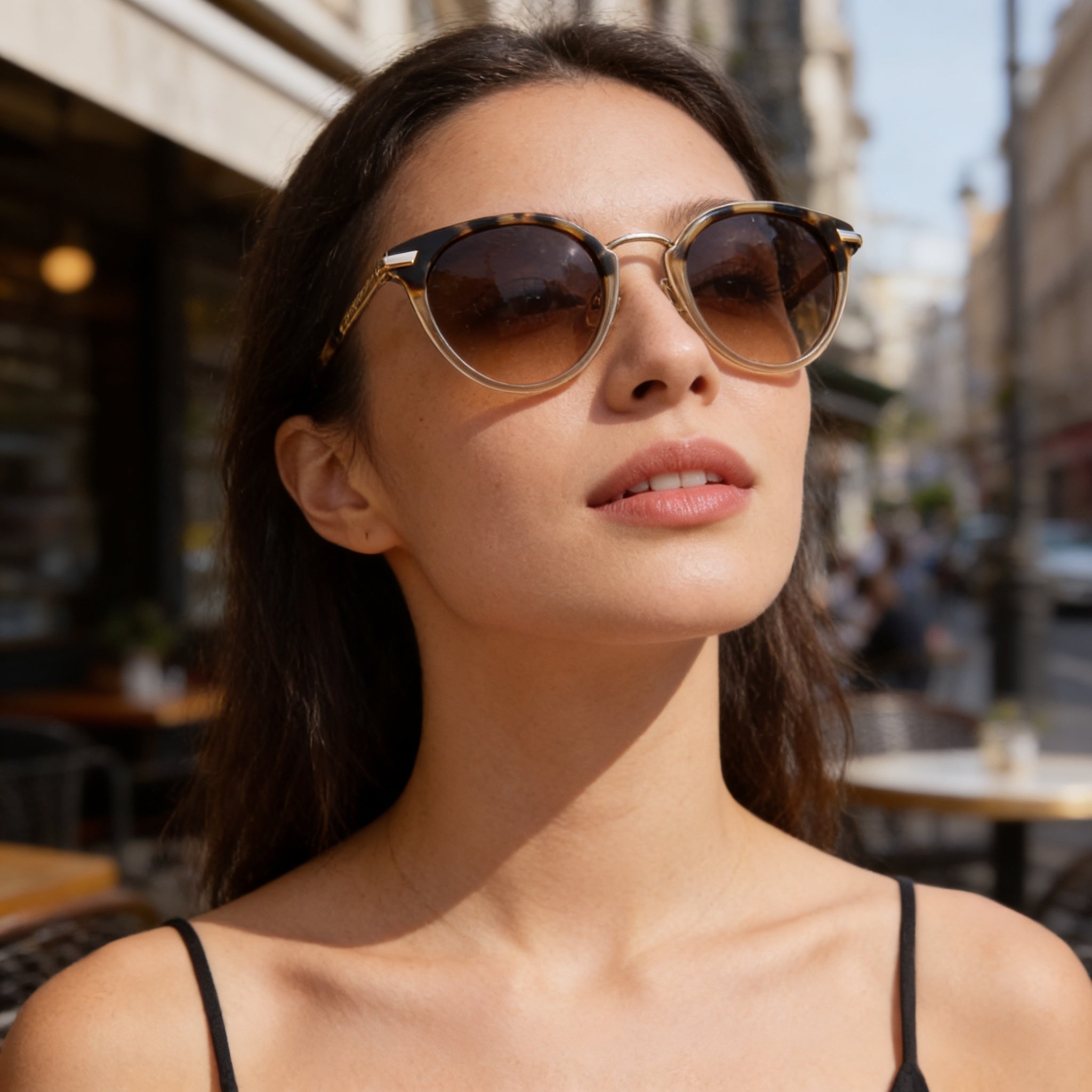Rag & Bone Wayfarers Women's Metal Frame Havana Honey UV Protection Non-Polarized Sunglasses 53mm, Photo 6