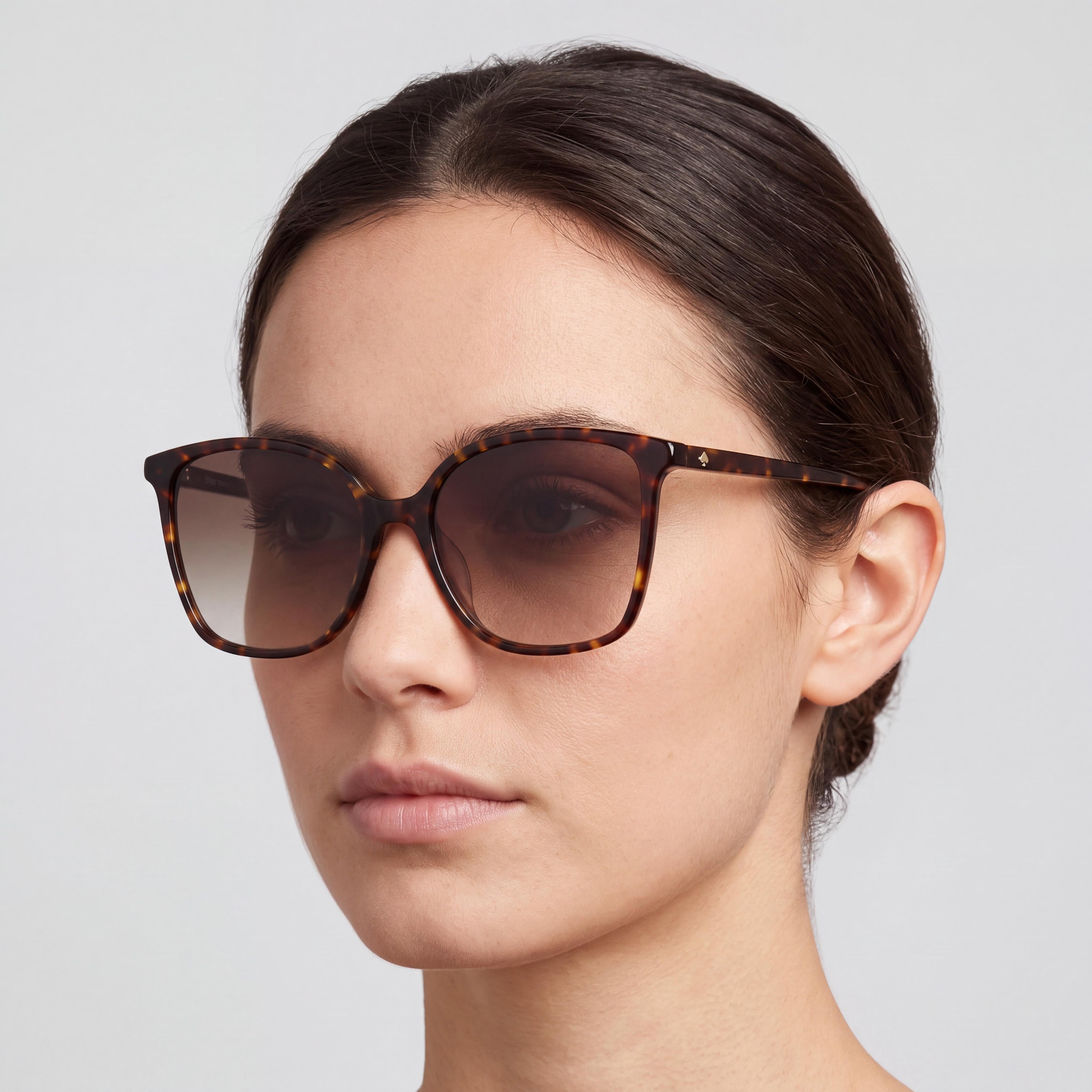 kate spade new york BRIGITTE/F/S Women's Cat Eye Havana Acetate Brown Gradient UV Protection Sunglasses 58mm, Photo 5