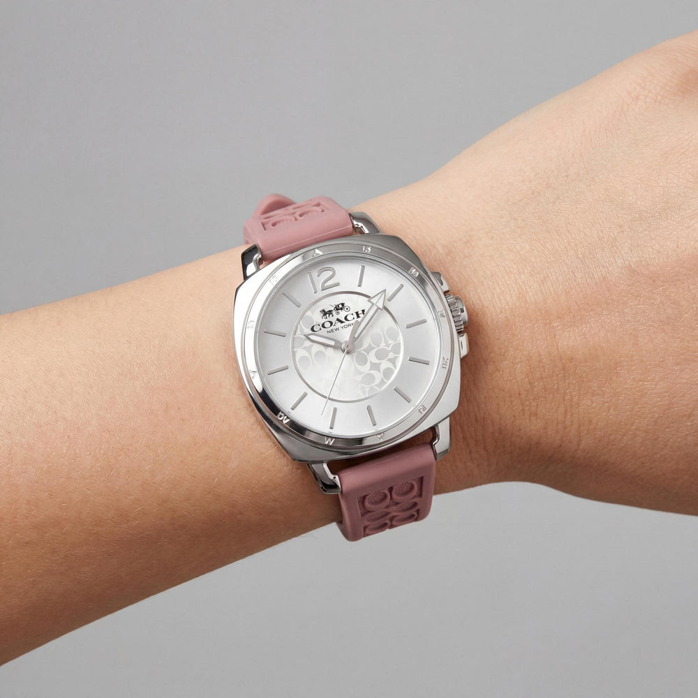 Reloj de mujer Coach Boyfriend 14503786, esfera plateada de 34 mm