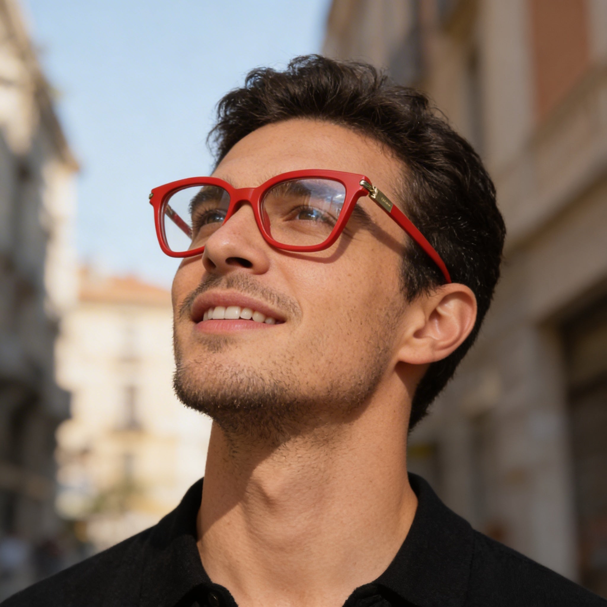 Gafas Ferragamo SF2991 para hombre con montura metálica roja y lentes transparentes, ancho de lente: 51 mm, puente: 17 mm, patilla: 140 mm, Photo 6