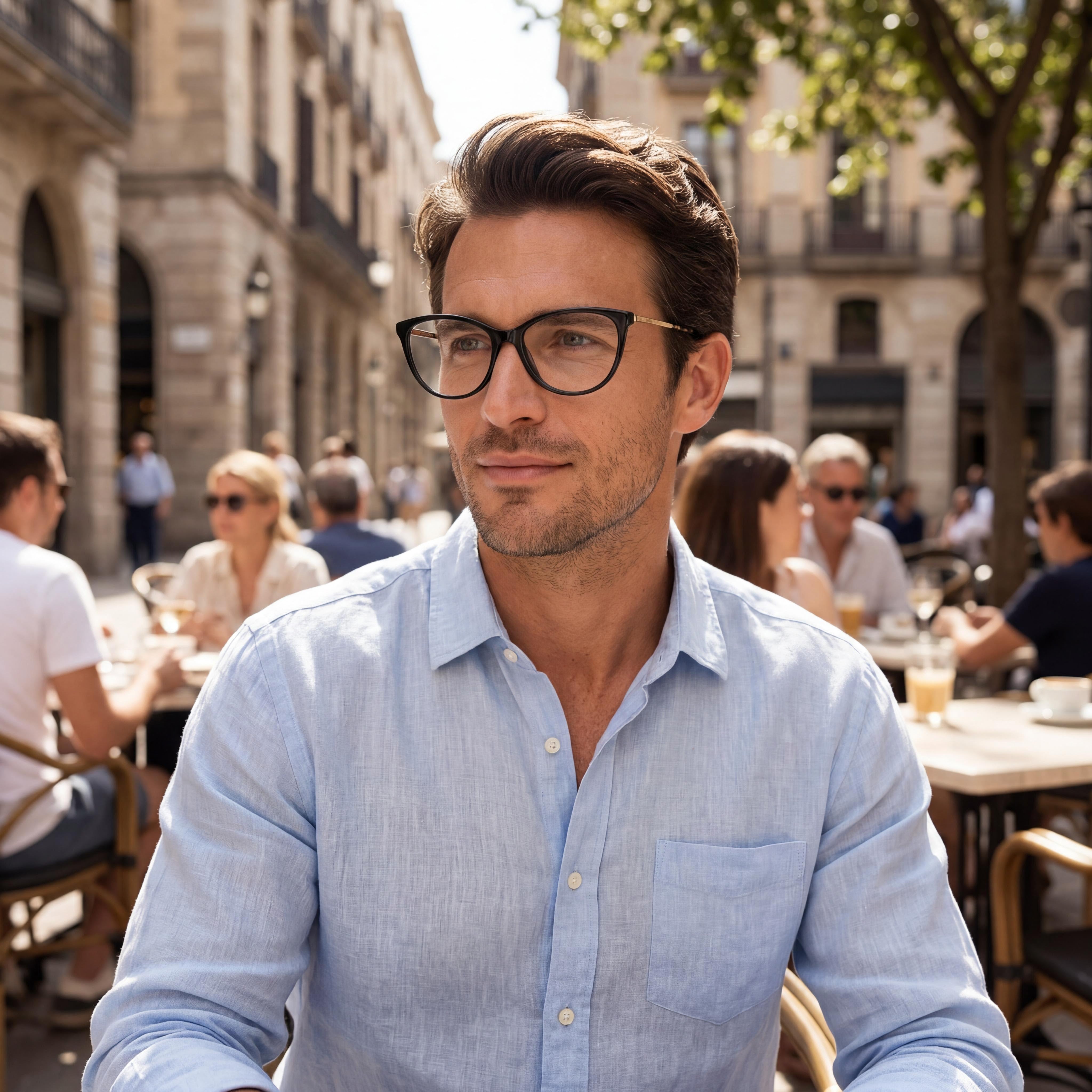 Carolina Herrera Men's Classic Black Gold Plastic Frame Polycarbonate Lens Non-Polarized Sunglasses 55-15-145mm, Photo 5