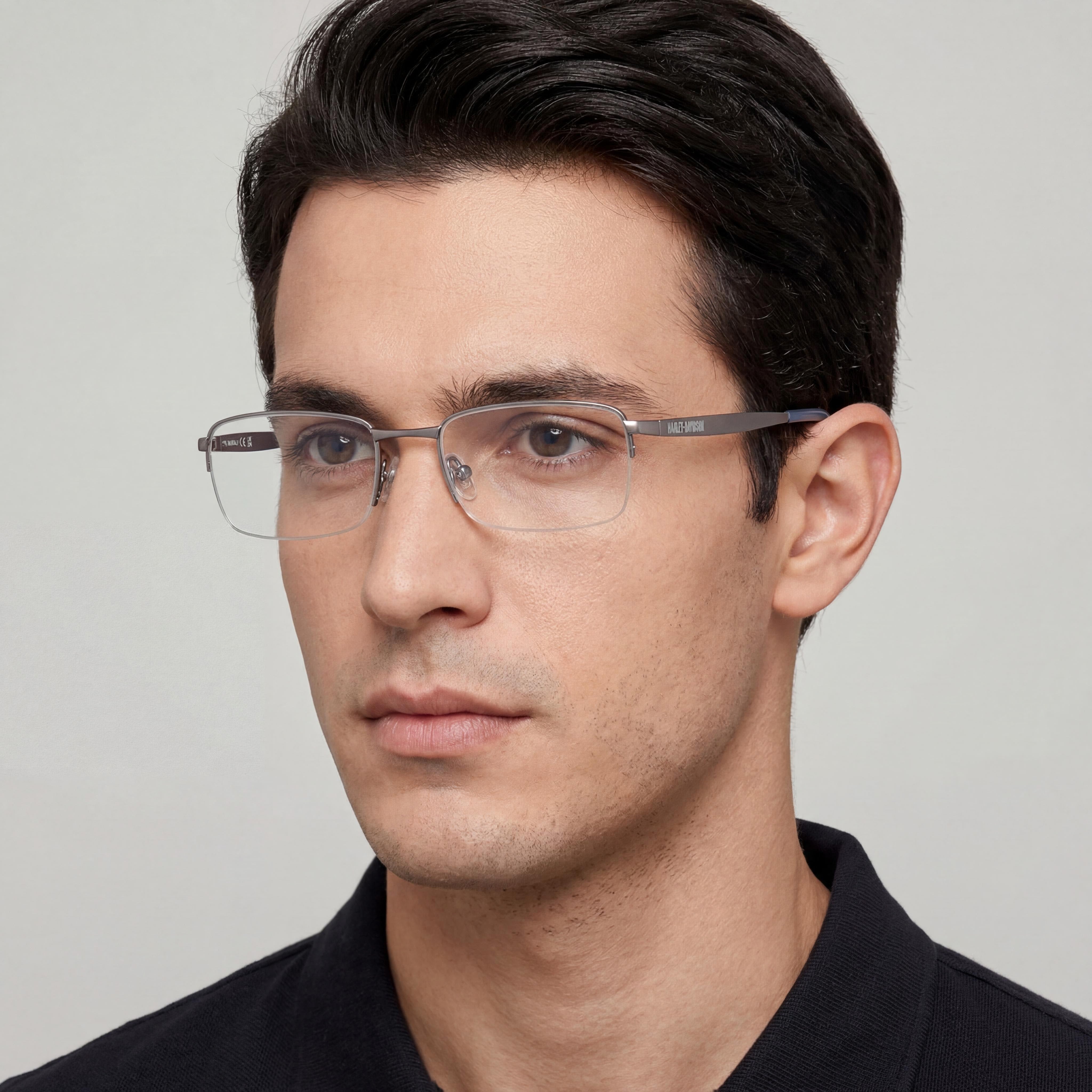 Harley-Davidson Hd50098 Men's Metal Matte Gunmetal Eyeglasses with Polycarbonate Lenses Size 57-20-145, Photo 4