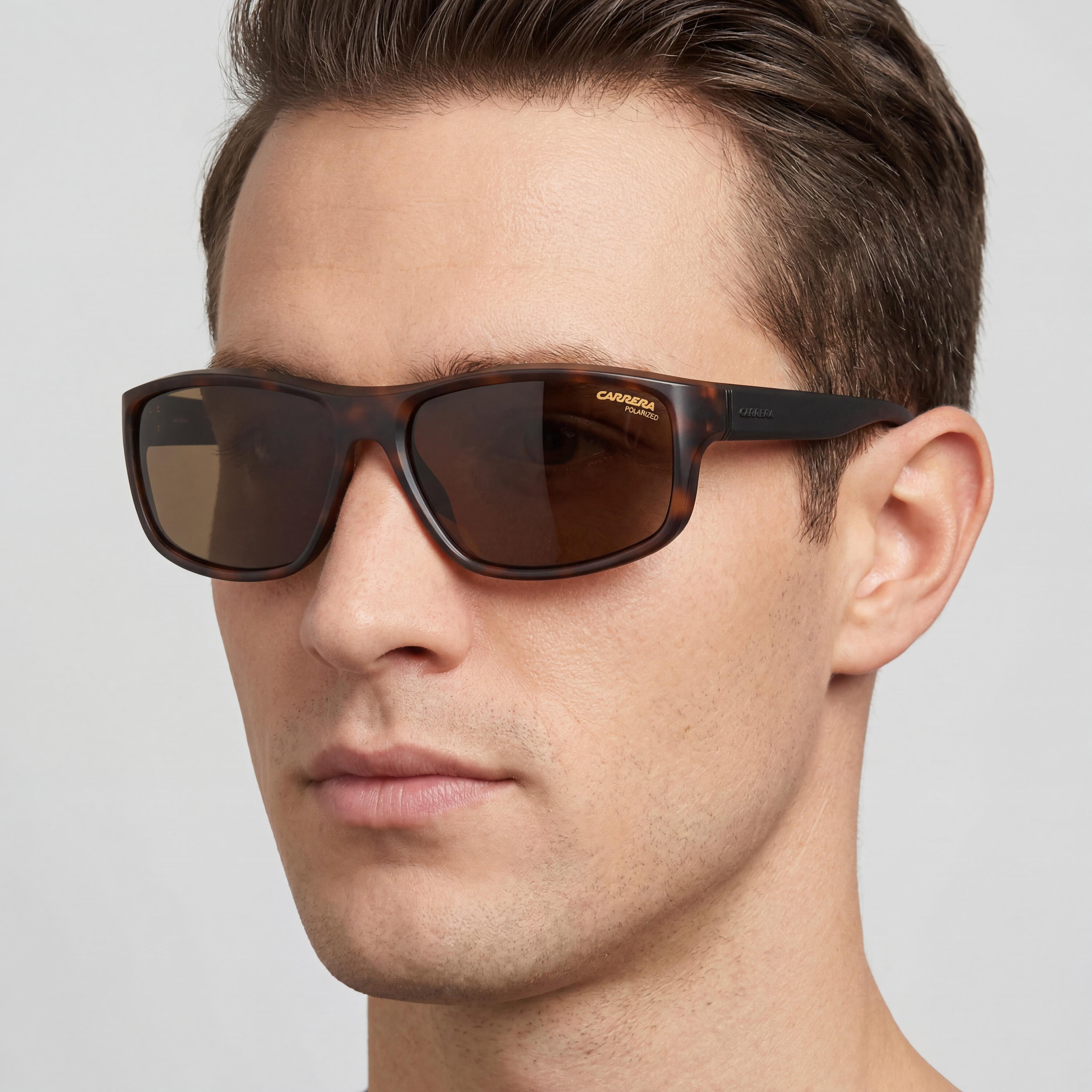 Carrera 8038/S Classic Unisex Dark Havana Polyamide Frame Bronze Lens Polarized UV Protection Sunglasses 61mm, Photo 5
