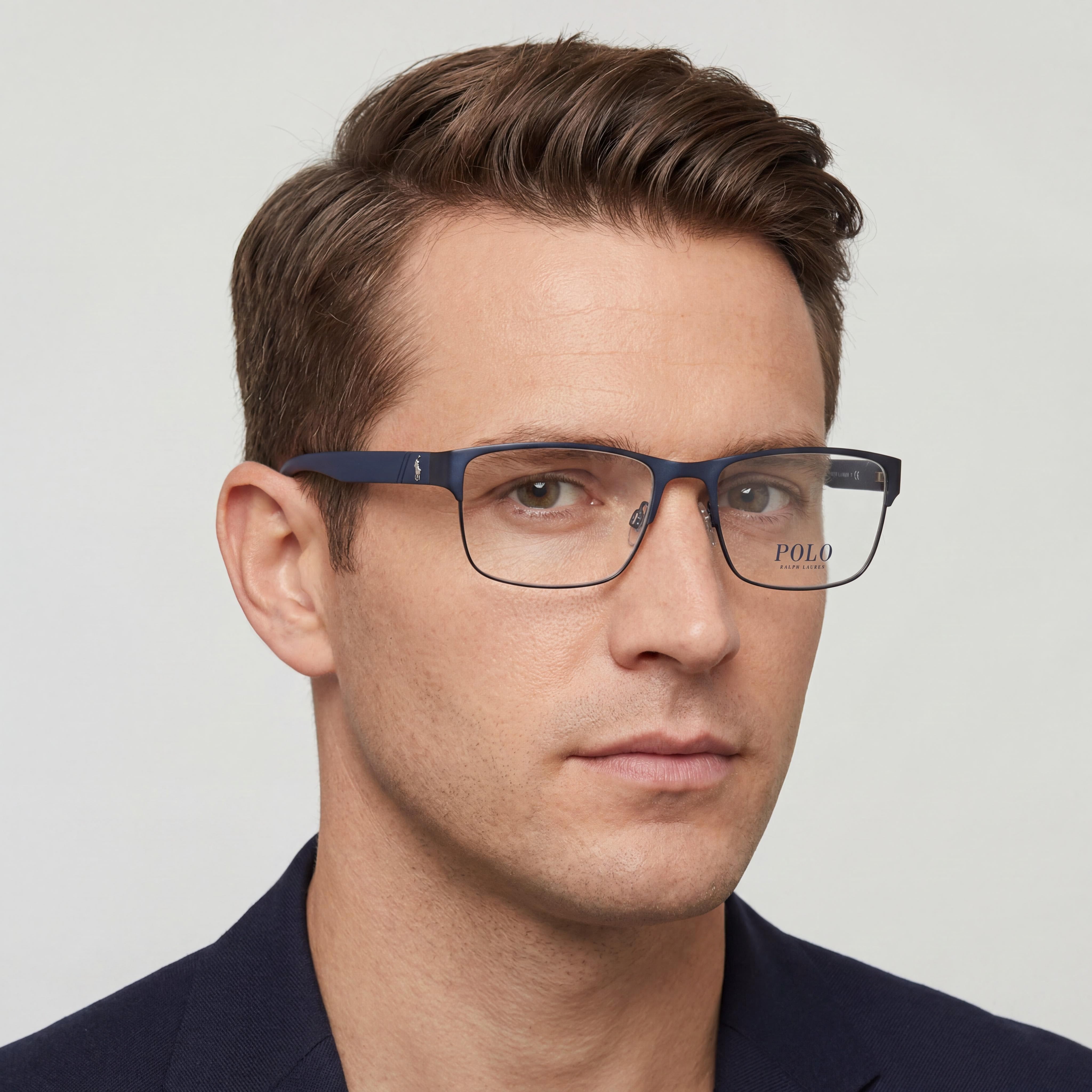 POLO RALPH LAUREN Ph1175 Marcos de Gafas con Medida de Hombre de Metal Azul Marino Mate Sin Receta 56mm, Photo 5