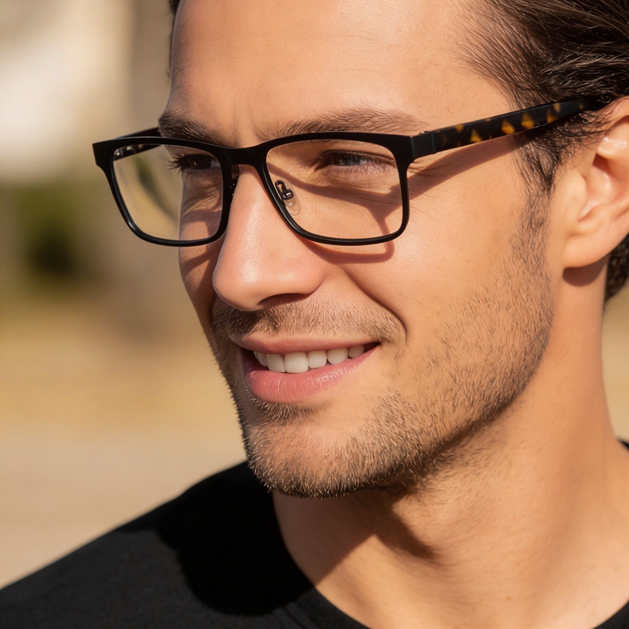 ELASTA E 3128 Gafas de hombre con montura metálica, lentes de policarbonato transparente y 56 mm de ancho de lente, Photo 5