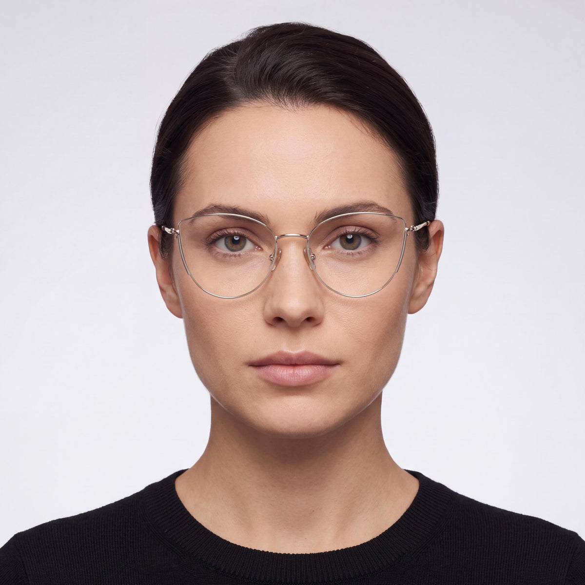 MaxMara MM5002 Women's Light Gold Metal Full Rim Cat Eye Non- Eyeglasses 54-17-135, Photo 4
