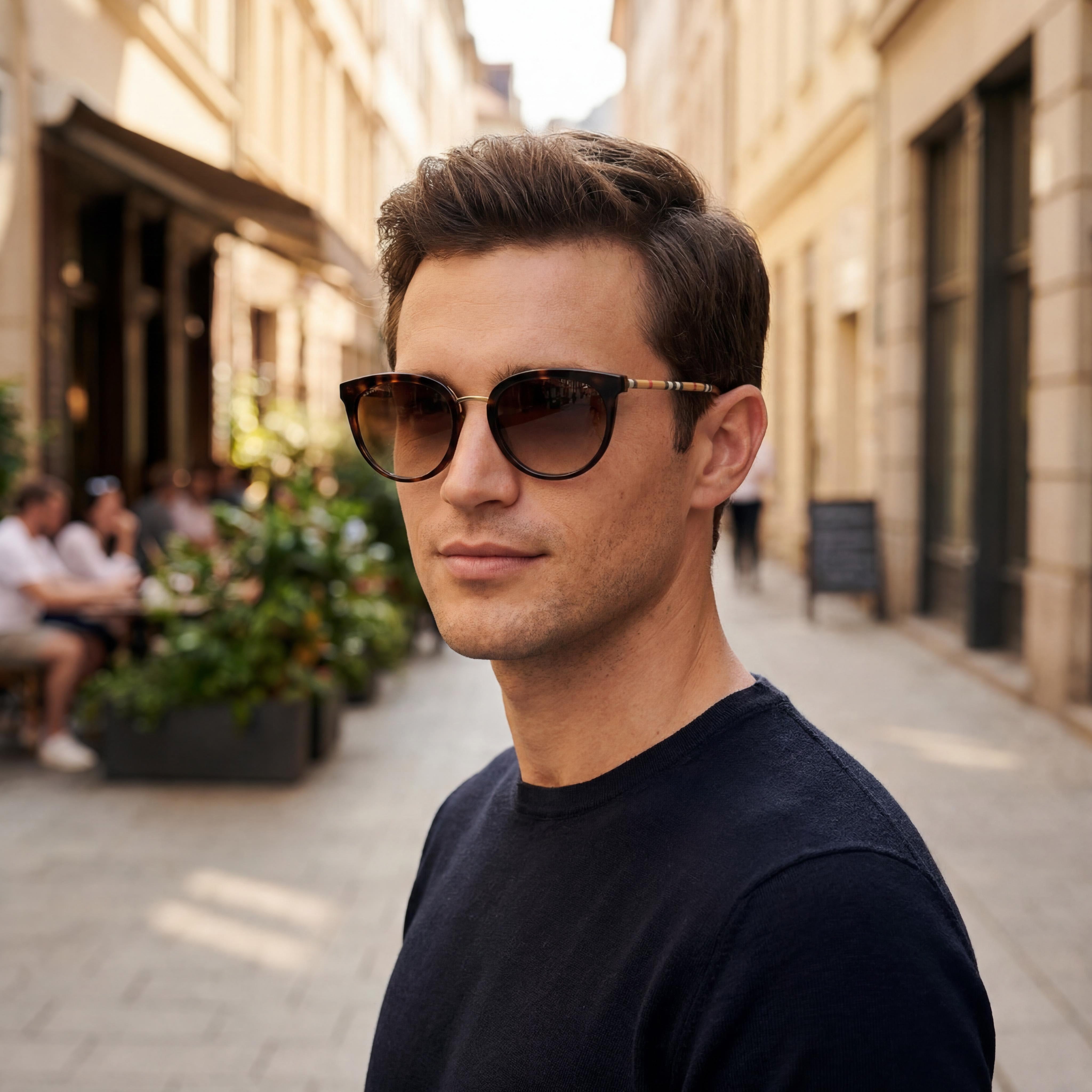 BURBERRY Willow Men's Dark Havana Frame Brown Gradient Polarized 100% UV Protection Sunglasses 54-19-140, Photo 3