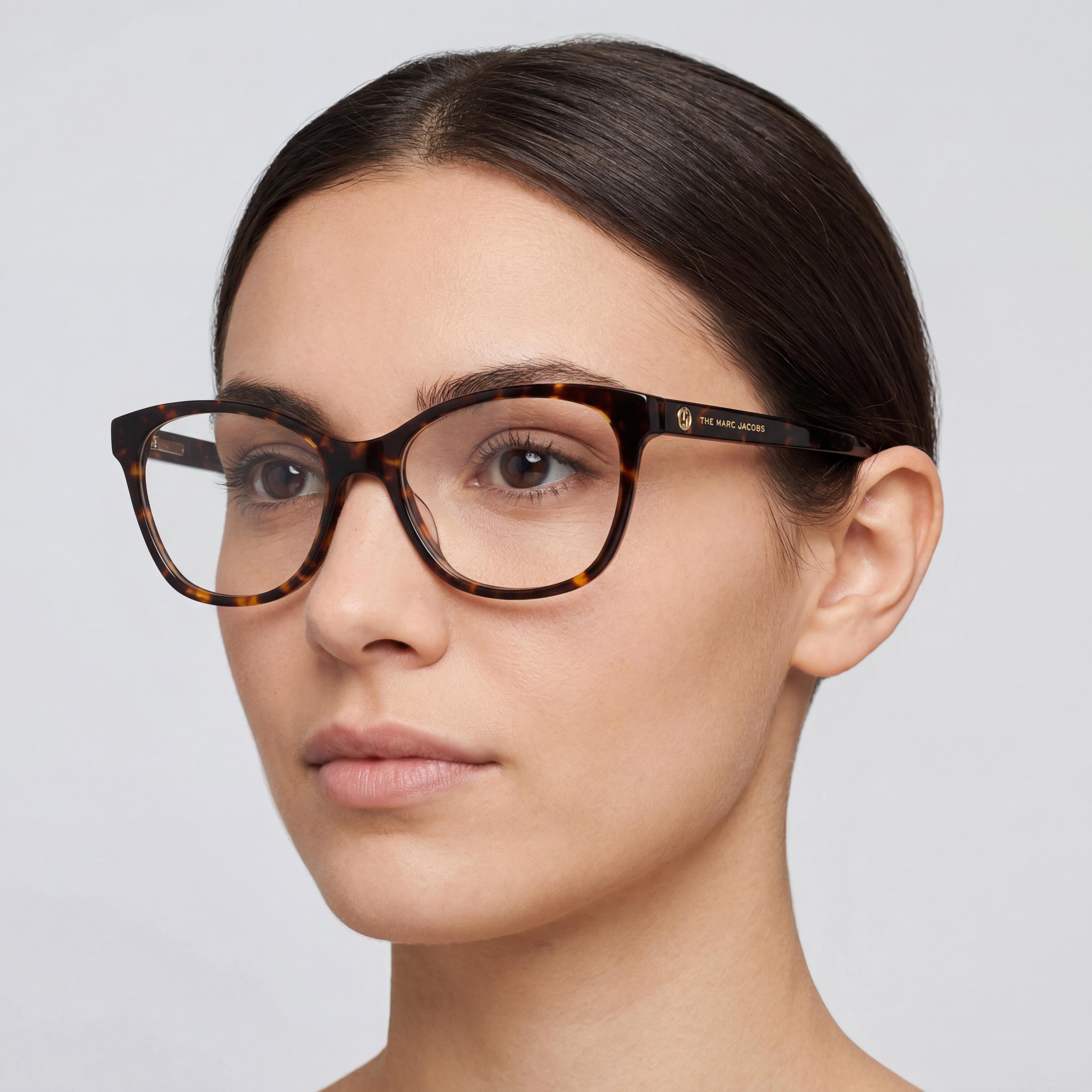 Marc Jacobs Marc 539 Gafas de sol de acetato para mujer, montura en marrón Habana, lentes no polarizadas, ancho de lente 53mm, Photo 4