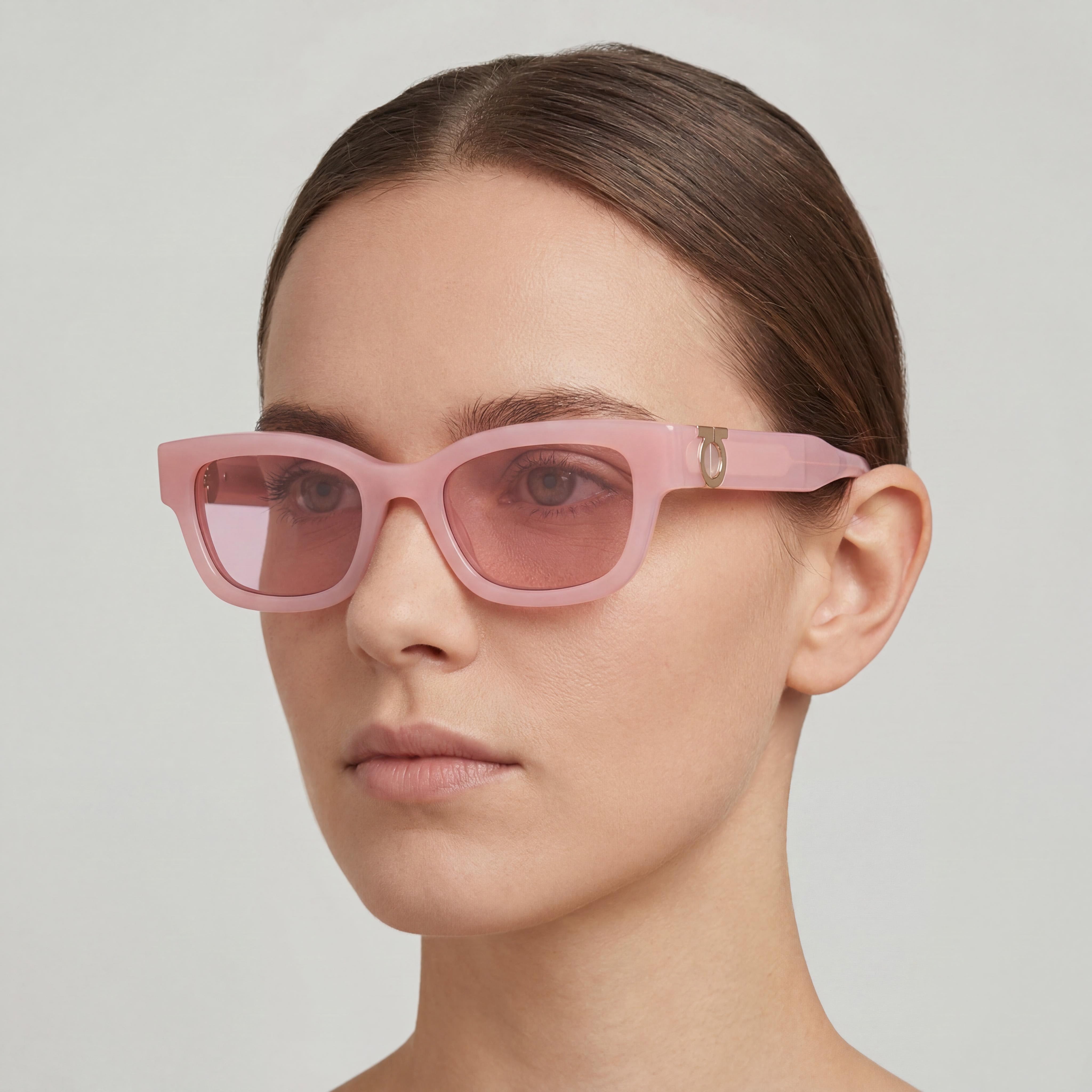 Gafas Ferragamo Sf2067s para Mujer de Acetato, Montura Rosa Opalina, Sin Cristales, 52mm, Photo 4