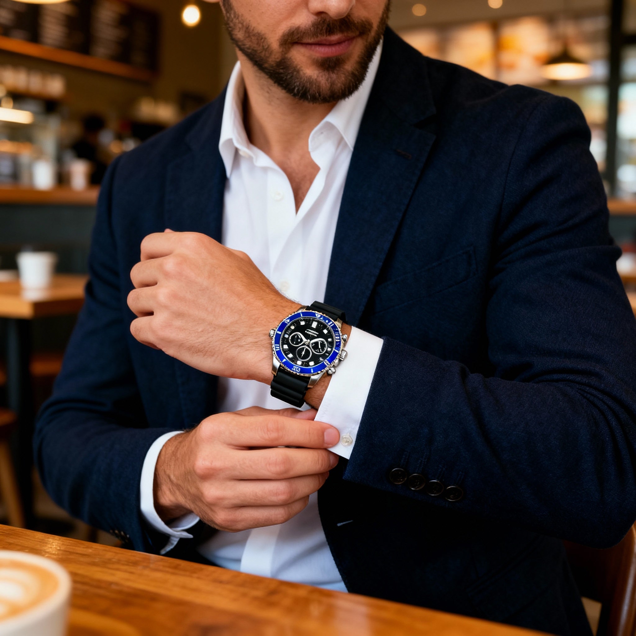 Invicta Pro Diver IN-46118-AMZUK Men's Stainless Steel Black Chronograph Watch 45mm, Photo 4