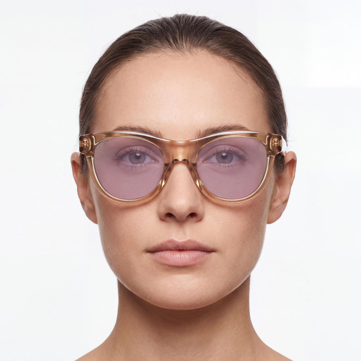 Donna Karan Do516s Women's Plastic Frame UV Protected Sunglasses in Champagne Crystal, Lens Width 52mm, Photo 3