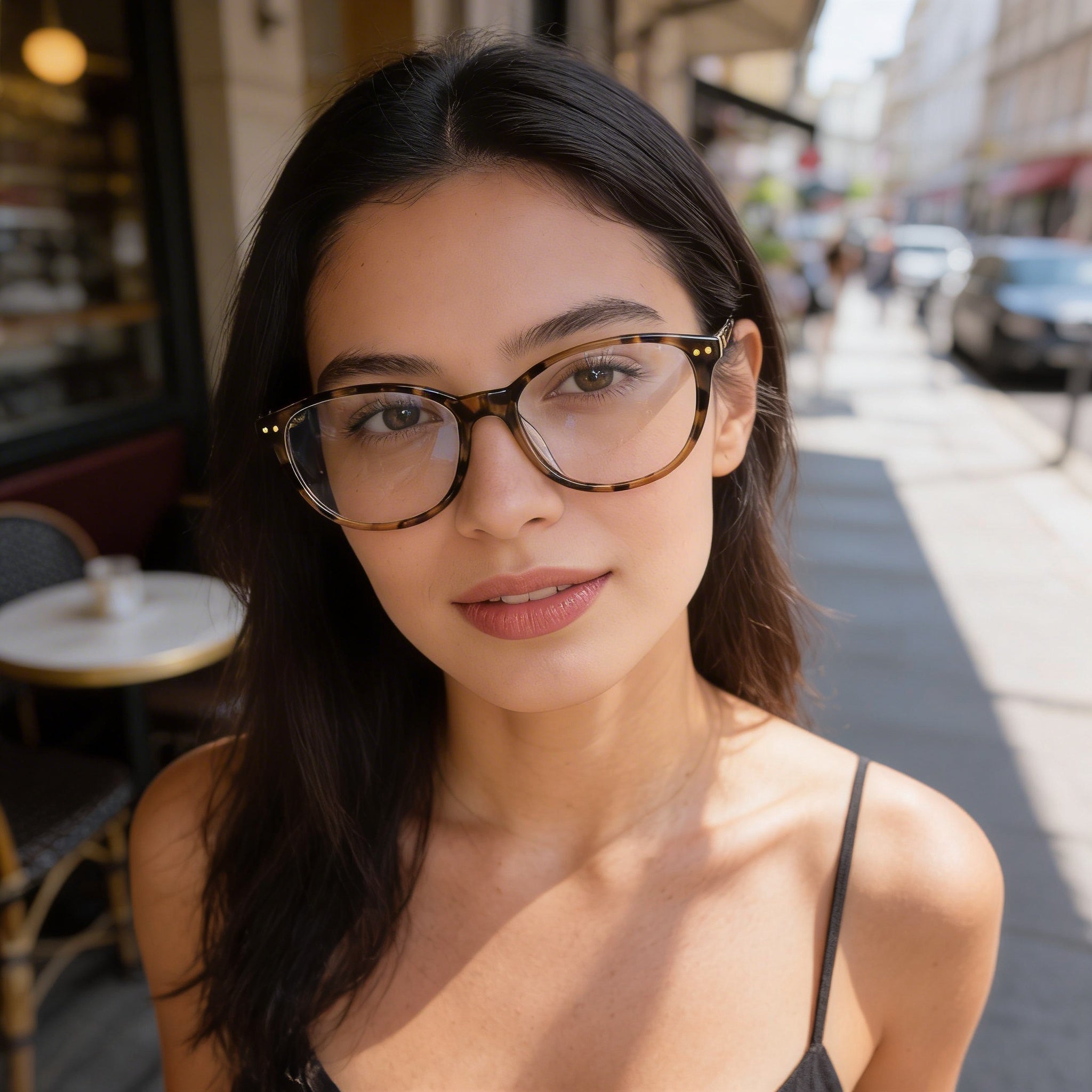 kate spade new york EVANGELINE/F Eyewear Frame for Women, Dark Havana Acetate Material, 53mm Lens Width, Photo 3