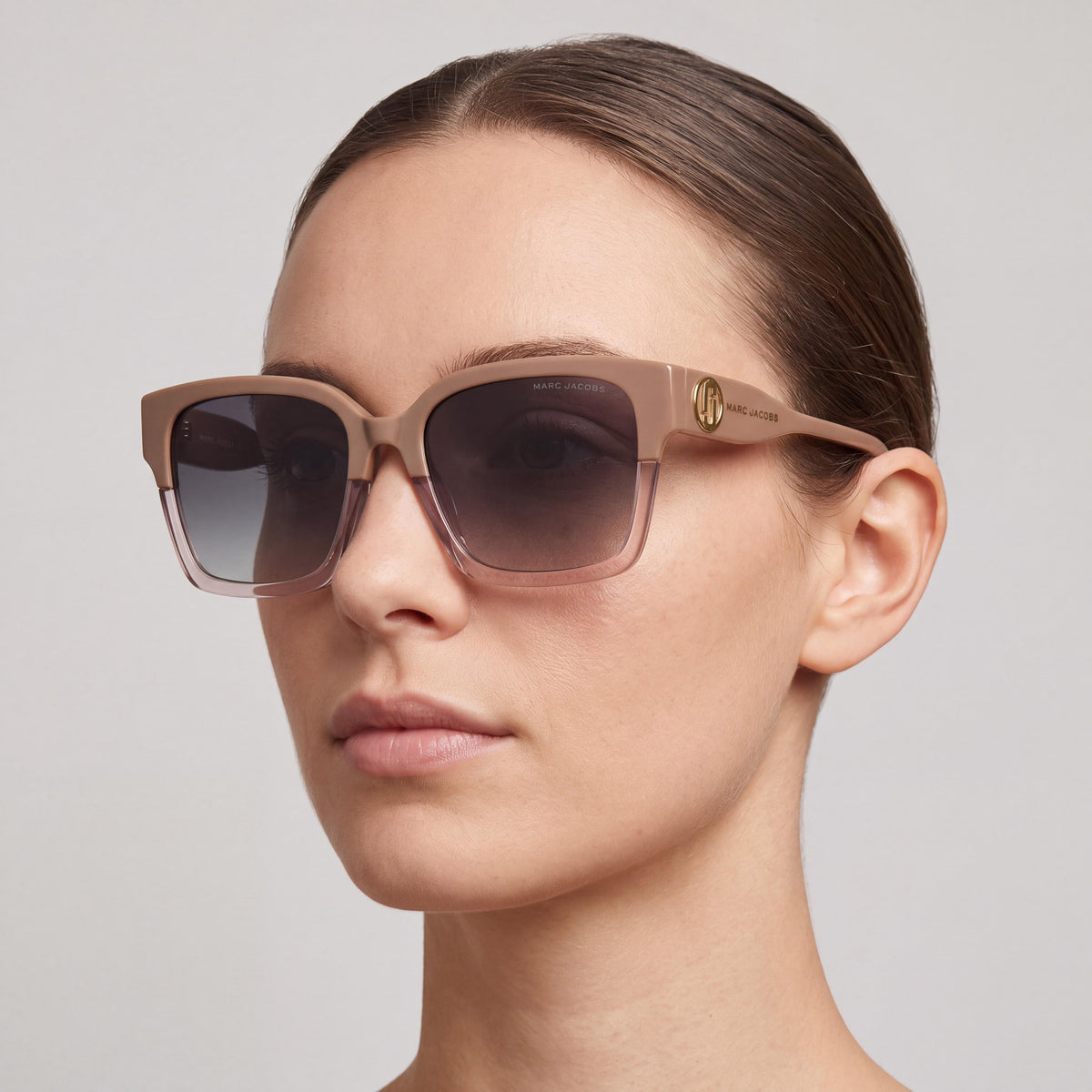 Marc Jacobs Women's Classic MARC 814/S Beige Acetate Dark Grey Shaded Sunglasses 18-18-140, Photo 4