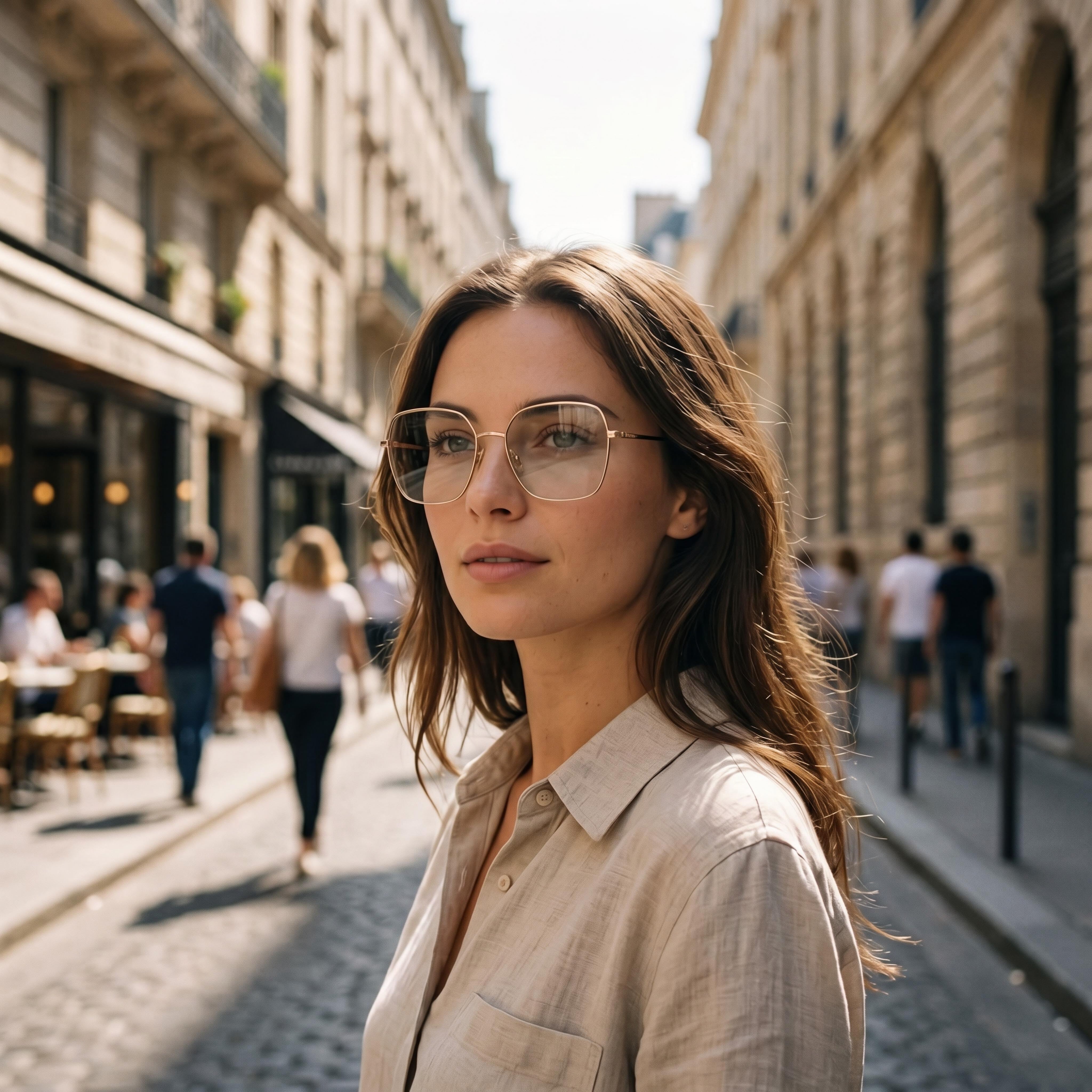 Tom Ford FT5739-B Blue-Light Block Women's Square Metal Frame Eyeglasses Rose Gold 57 Clear, Photo 5