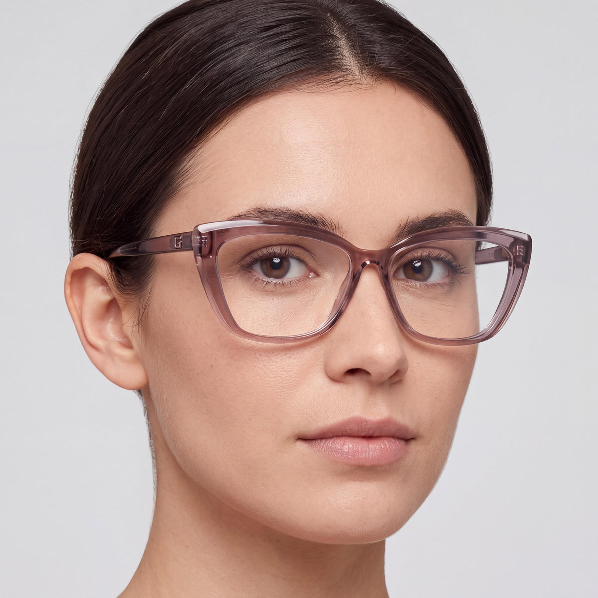 GUESS MODERNO Women's Eyewear with Lenses, a Beige Plastic Frame, and 49mm Lens Width, Photo 5