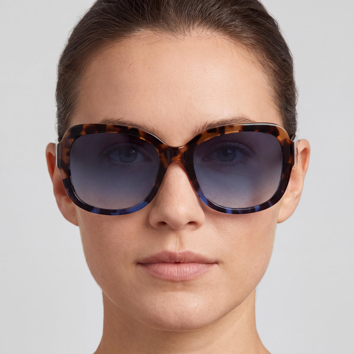 kate spade new york Women's Rectangular Sunglasses, Plastic Frame, 100% UV Protection, Havana Beige Blue, 55mm, Photo 4