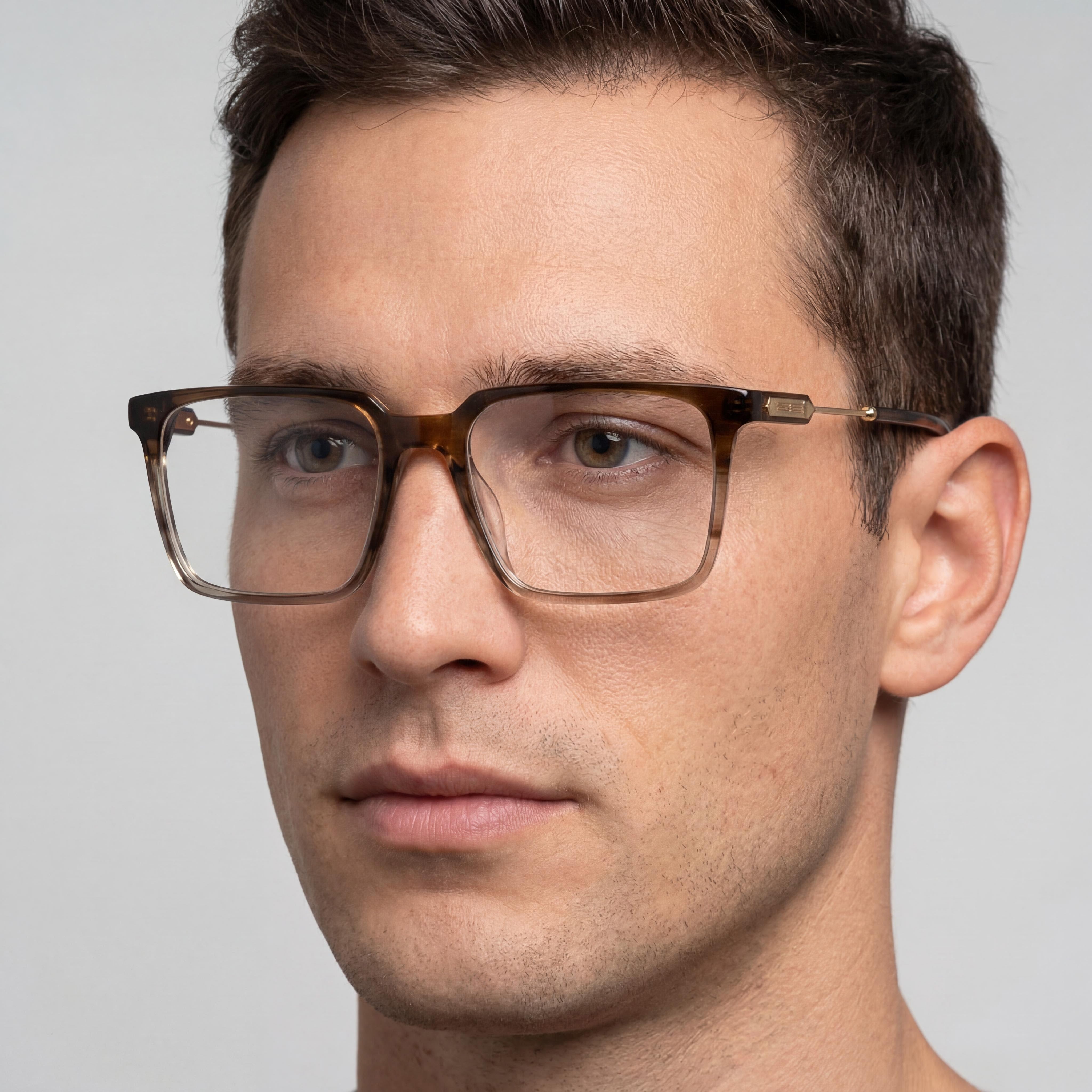 Police Multicoloured Rectangle Eyeglasses Unisex, 53mm, Photo 4