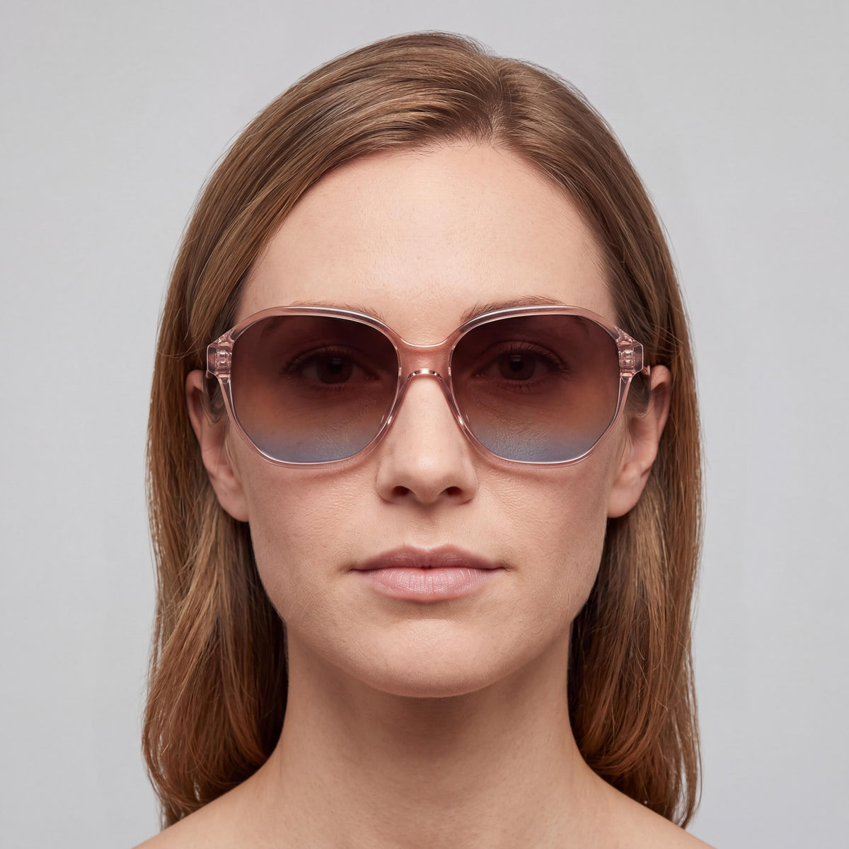 QUAY AUSTRALIA Guess Again Women's Doe Brown Blue Injection Frame Non-Polarized UV Protection Sunglasses 149mm, Photo 4