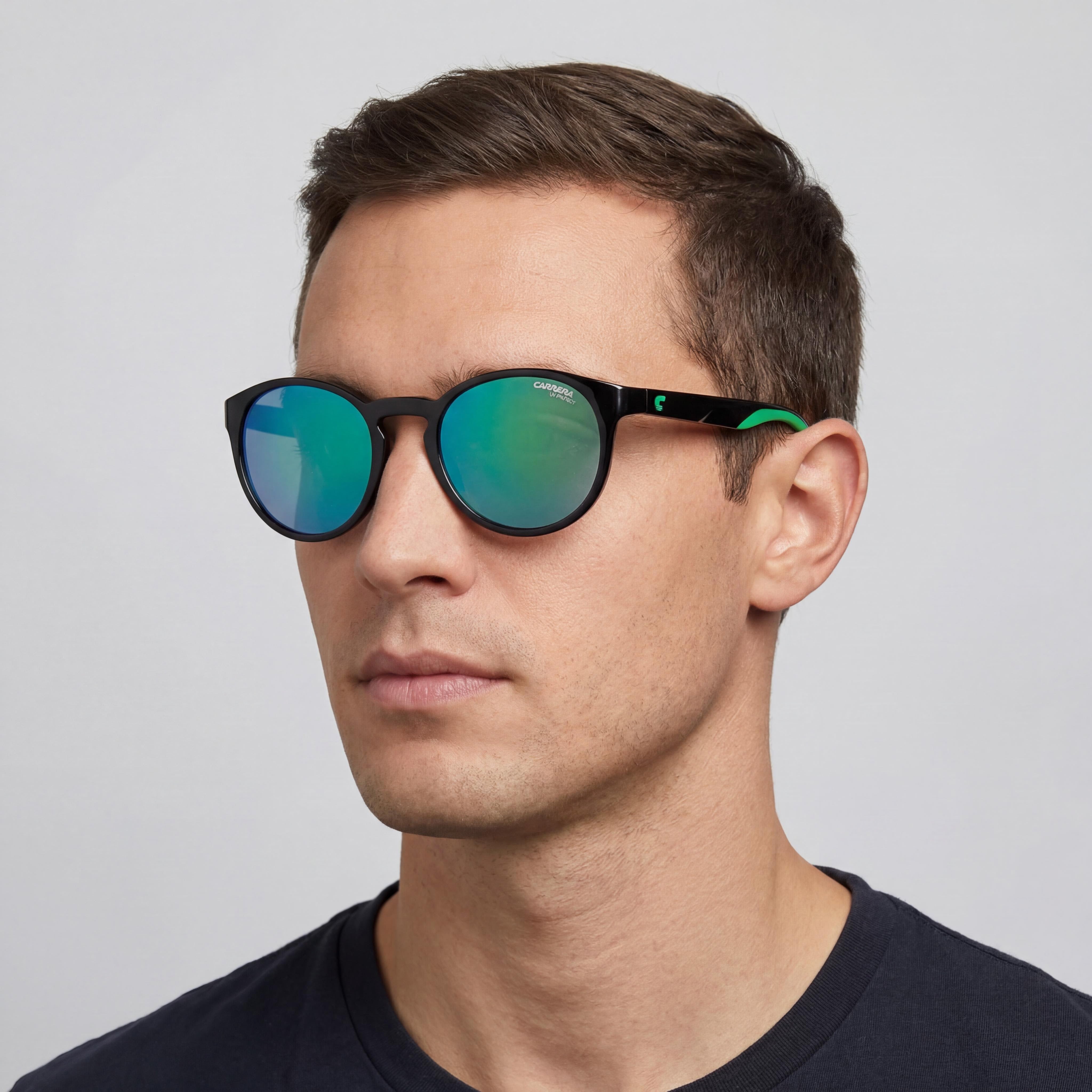 Gafas de sol unisex Carrera 8056/S, color negro y verde, con inyección de propionato, no polarizadas, 100 % protección UV, lente de 51 mm, Photo 4