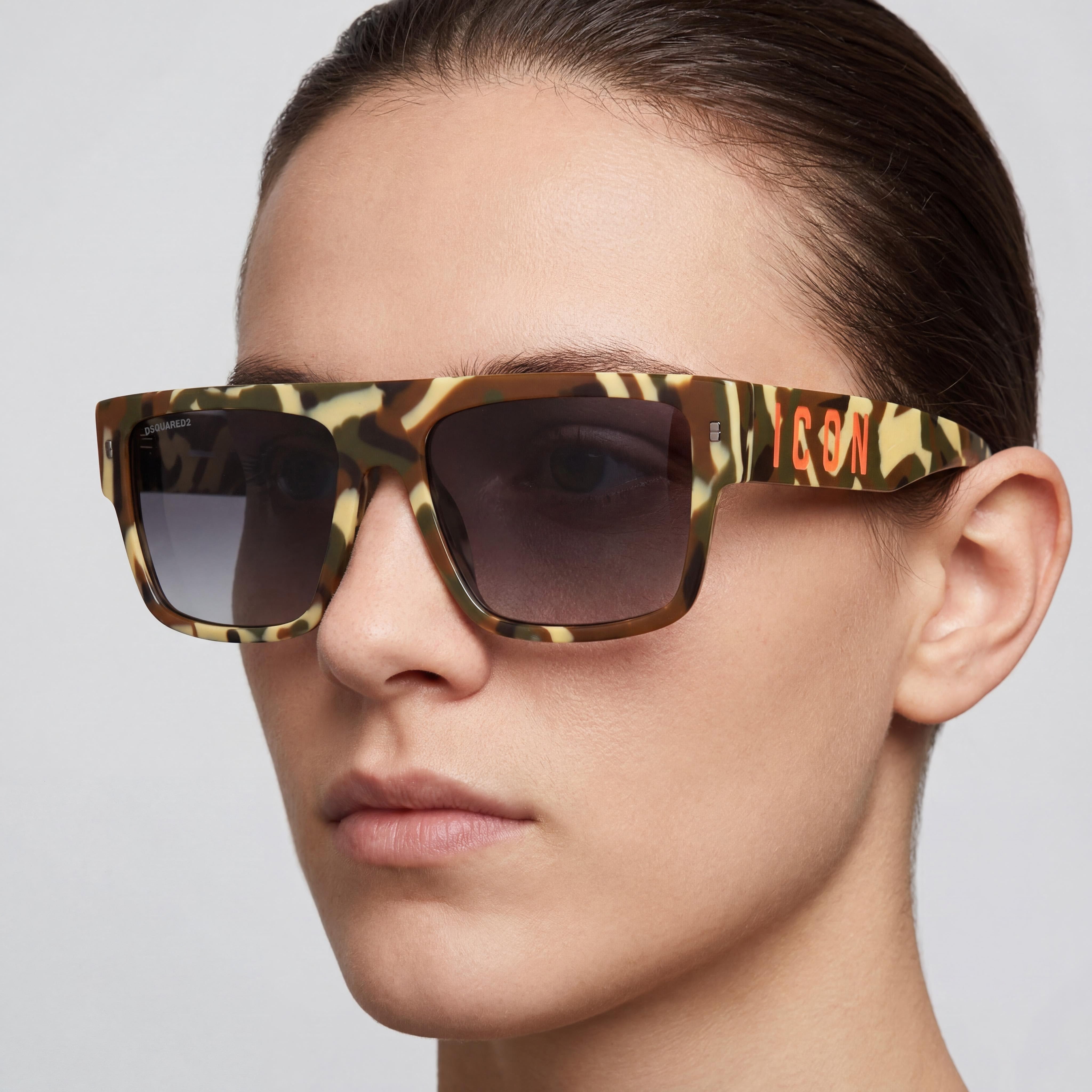 DSQUARED2 Icon 0003/S Unisex Camo Plastic UV Protection Sunglasses 56-18-145, Photo 4