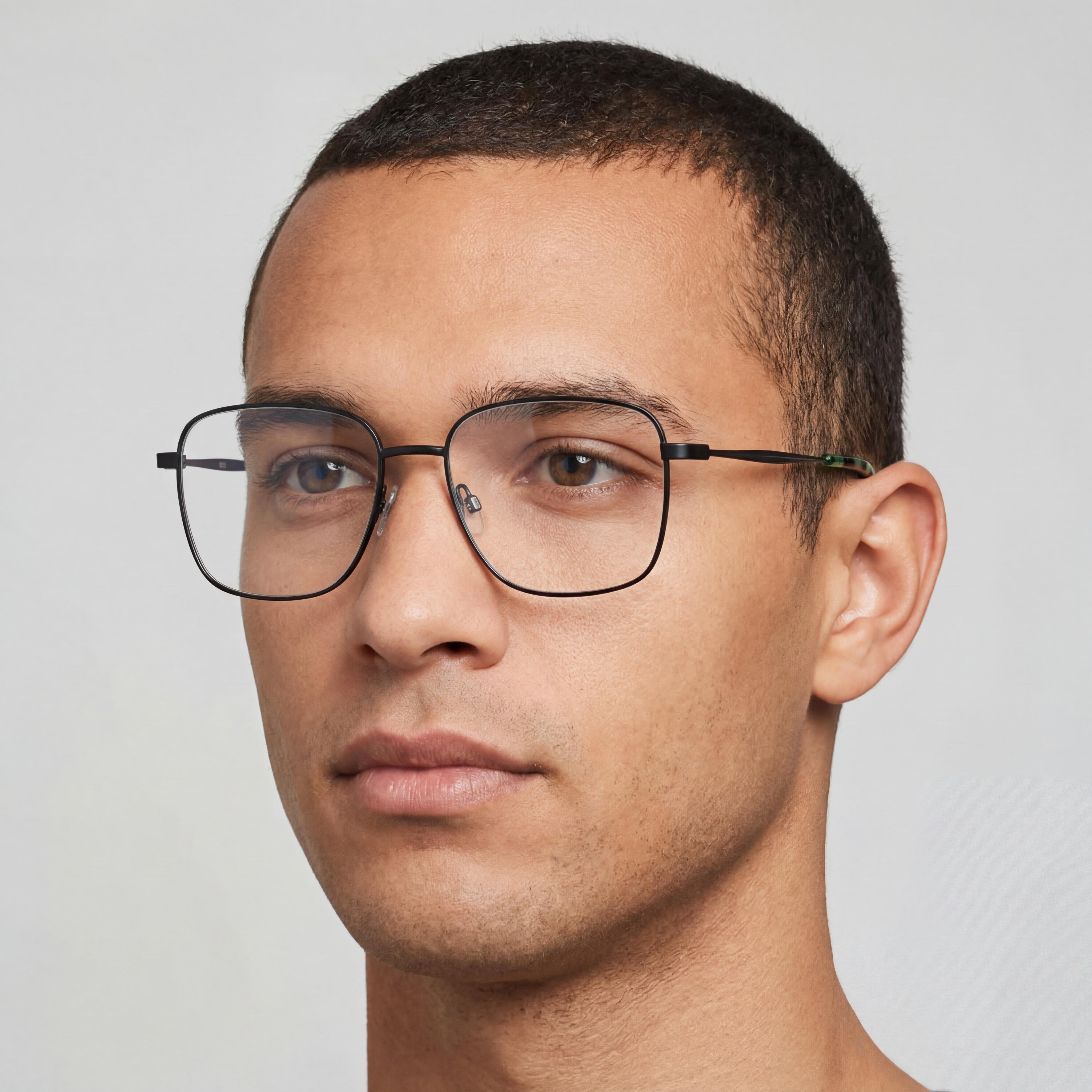 DKNY DK1031 Matte Black Square Eyeglasses Unisex, Propionate, 54mm, Photo 5