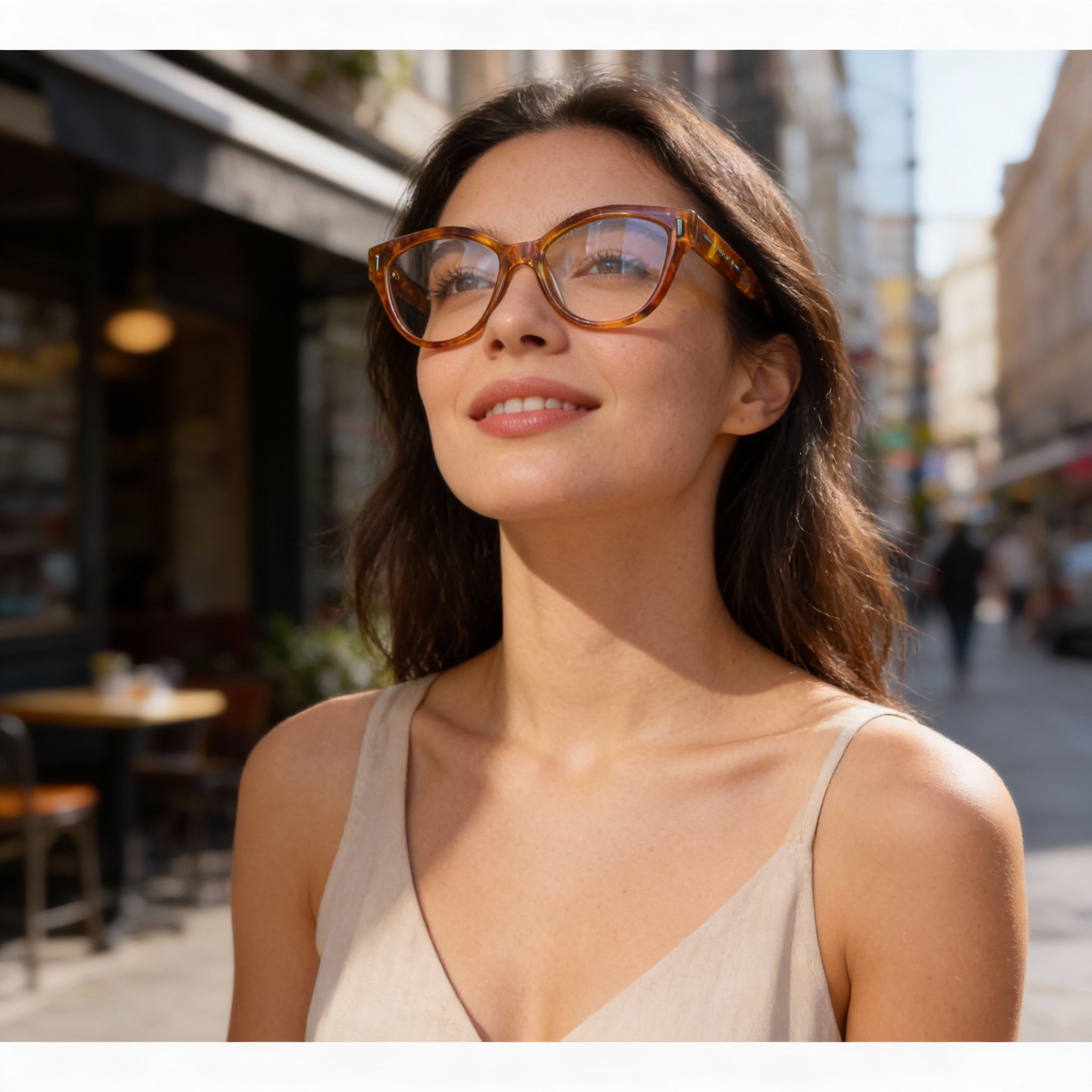 Gafas de sol Calvin Klein CK23541 para mujer, montura de acetato, lentes de policarbonato, color caramelo Havana, 53 mm, Photo 5