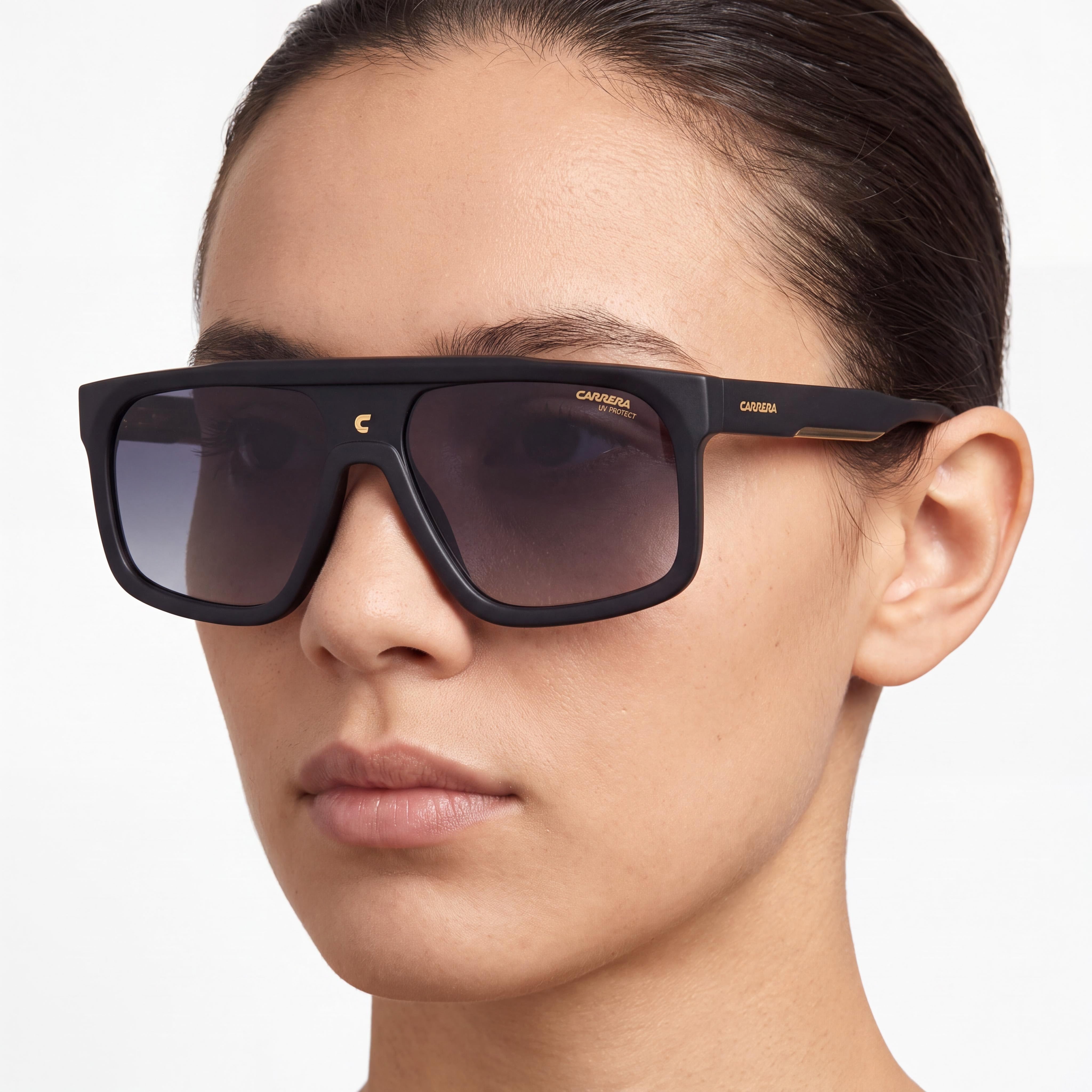 Carrera Classic 1061/S Unisex Acetate Matte Black Grey Shaded UV Protection 59mm Sunglasses, Photo 4