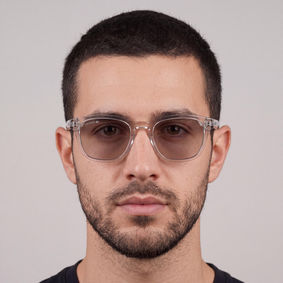 Lacoste L6026S N Men's Light Grey Plastic Grey Lens UV Protection Sunglasses 51mm, Photo 3