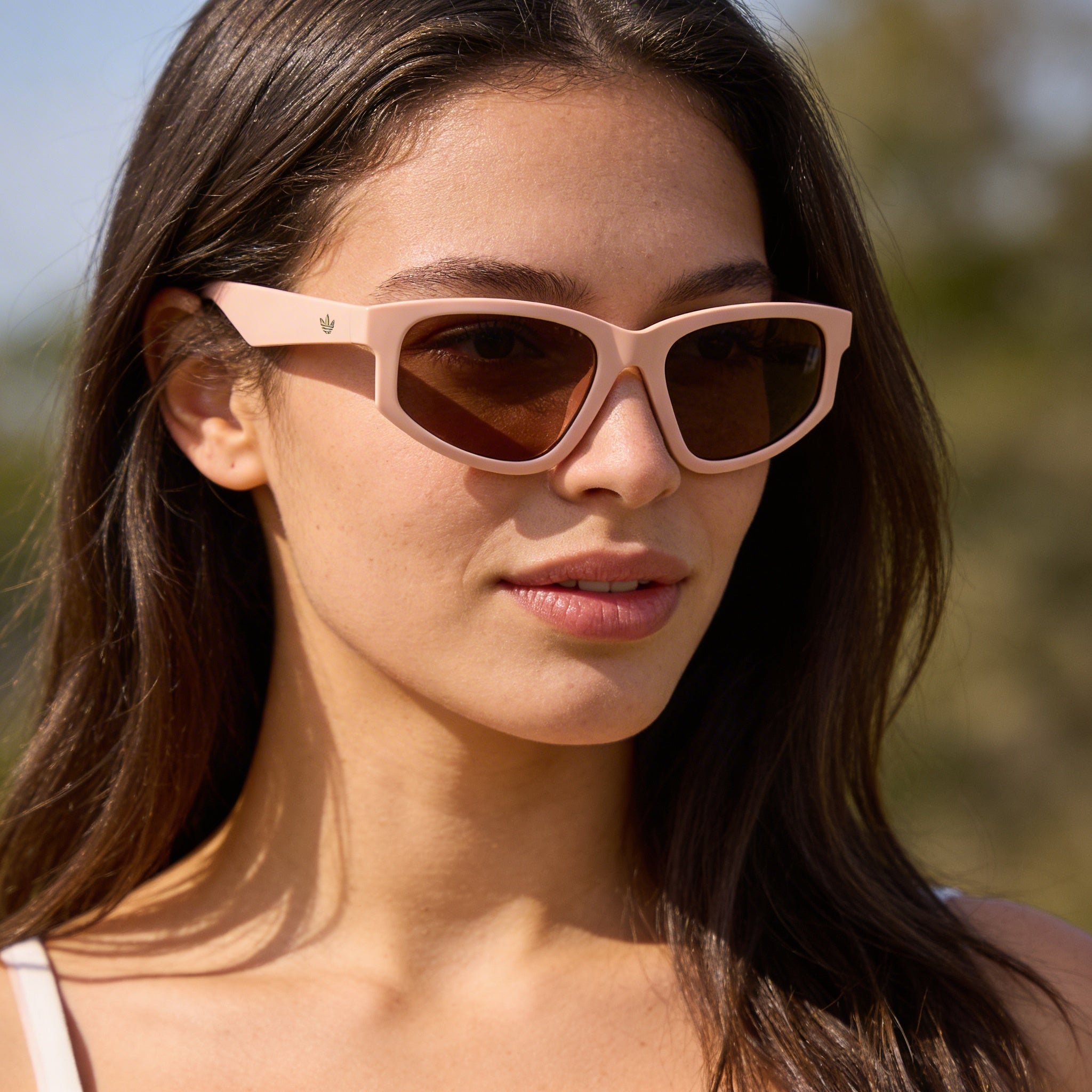 Gafas de sol Adidas Originals Casual para mujer, color rosa claro mate, montura de plástico gris, sin polarizar, protección UV 400, 55 mm, Photo 5